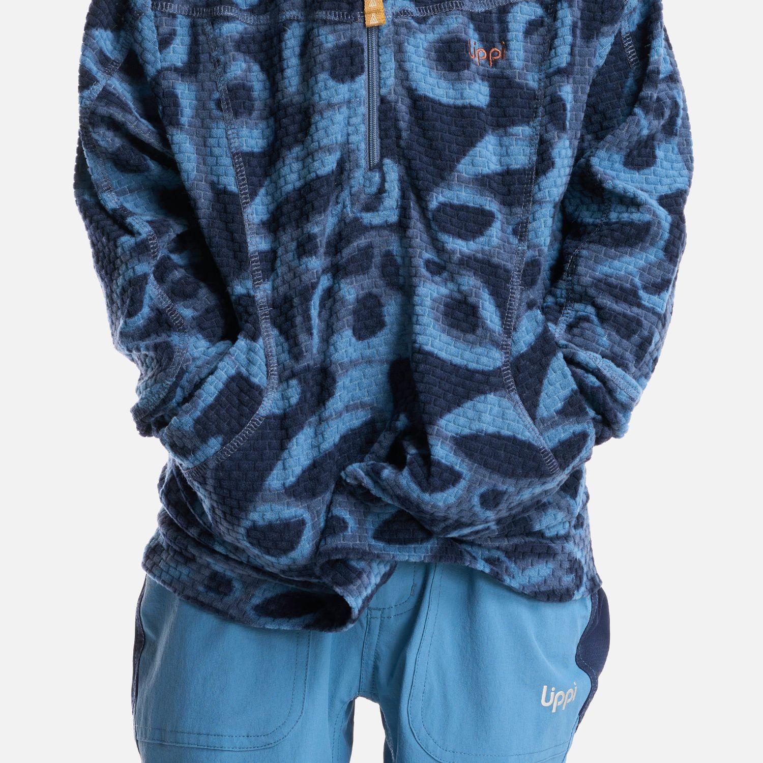 Poleron Niño Saltamontes Nano-F 14 Zip Hoody Print Azul Lippi I24-5