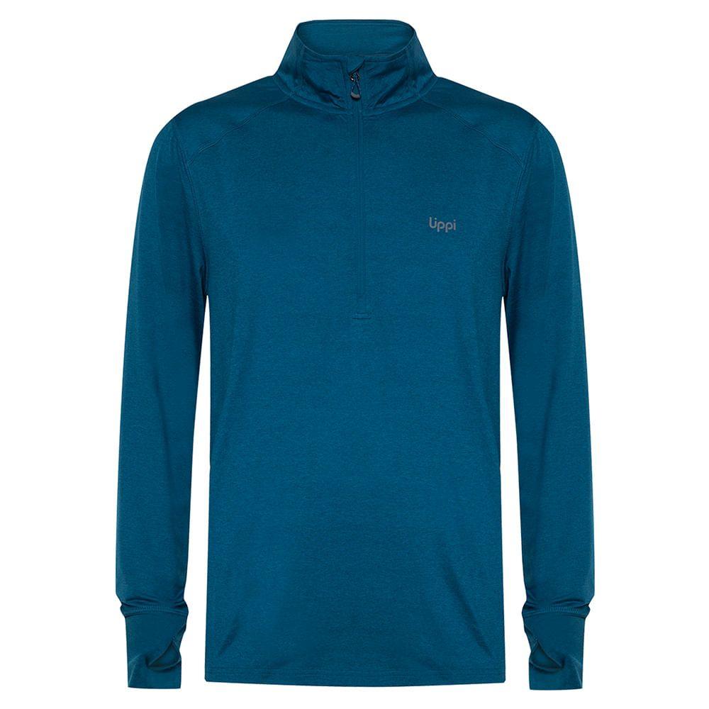 Poleron Hombre Ventus Nano-F 14 Zip Petroleo Lippi-0