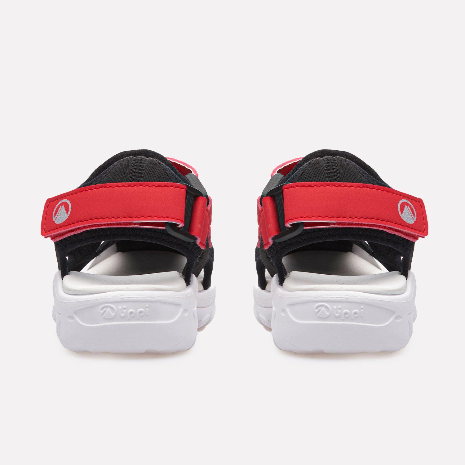 Sandalia Niño Go Out Again Kids Negro / Rojo Lippi V25-3