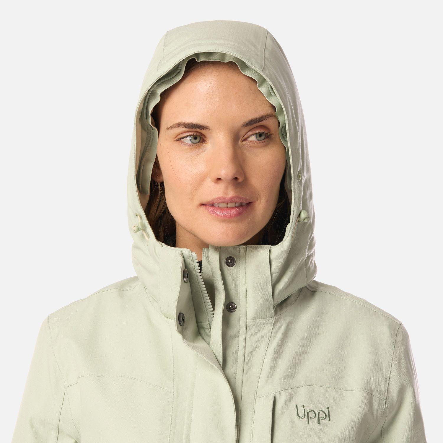 Chaqueta Mujer Roble B-Dry Hoody Jacket Verde Agua Melange Lippi I26-5