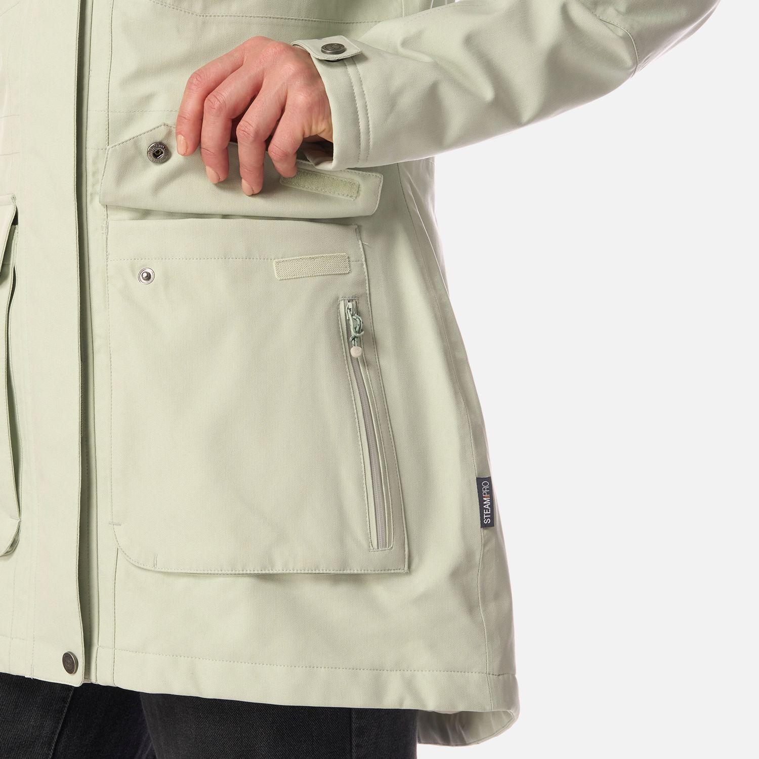 Chaqueta Mujer Roble B-Dry Hoody Jacket Verde Agua Melange Lippi I26-6