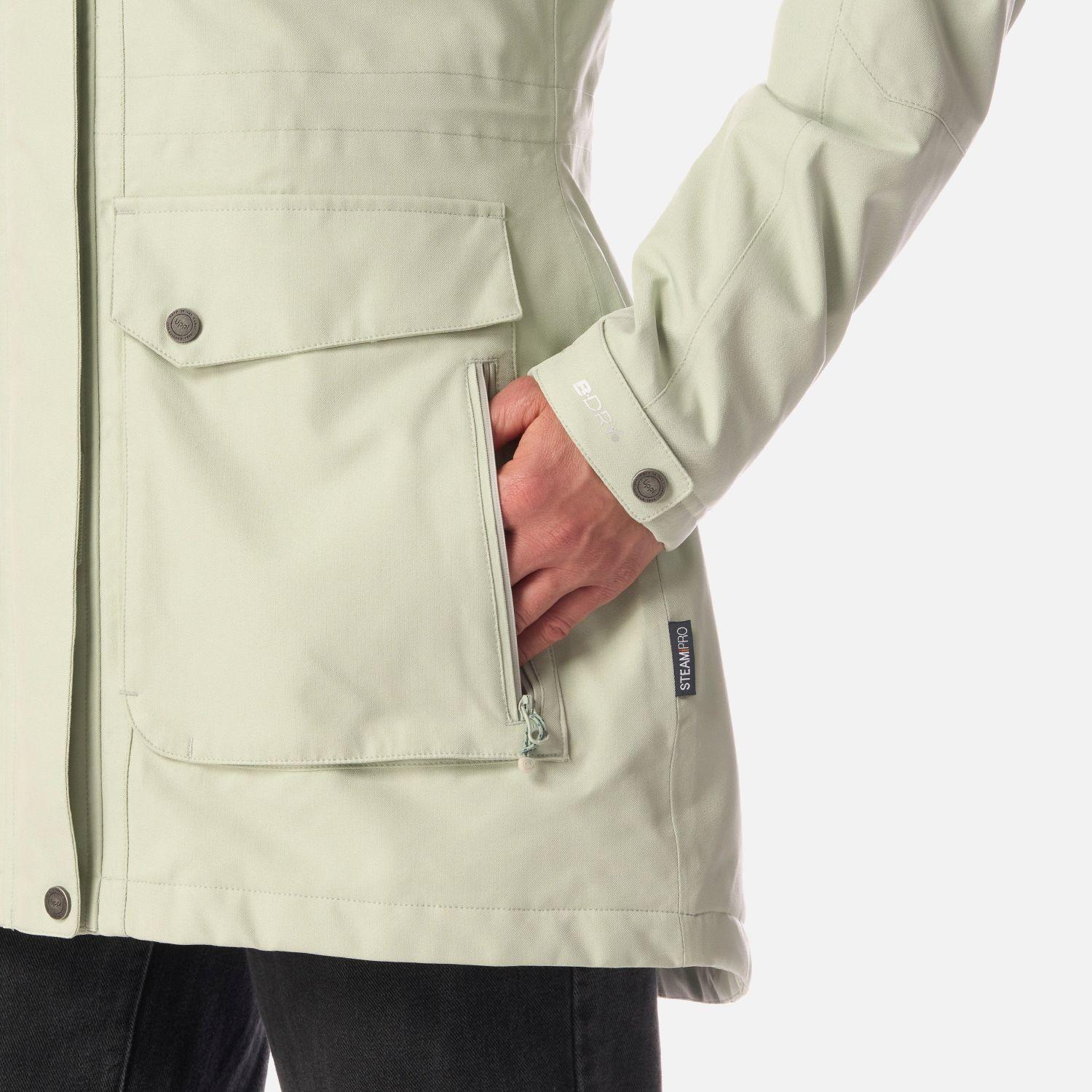 Chaqueta Mujer Roble B-Dry Hoody Jacket Verde Agua Melange Lippi I26-7