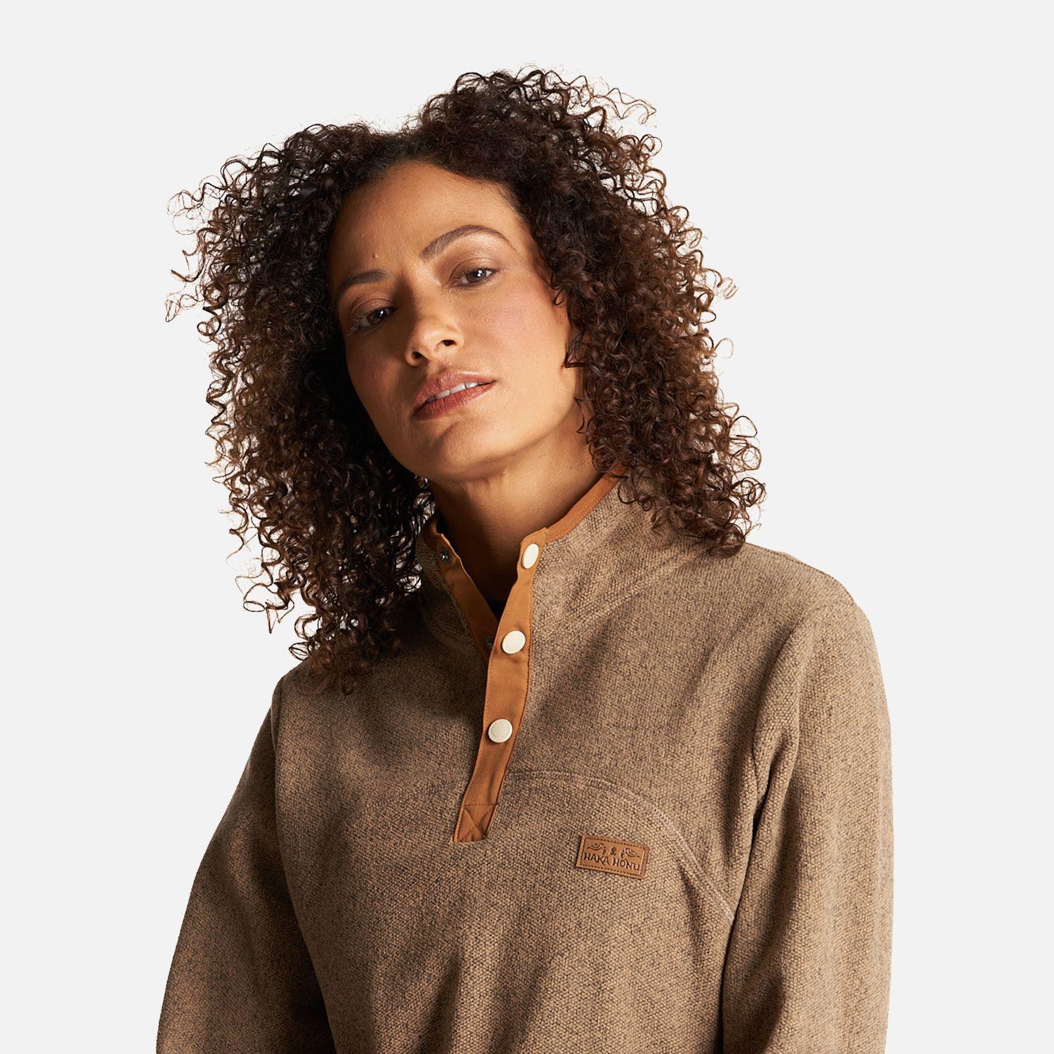 Poleron Mujer Tokerau Beige Haka Honu I23-4