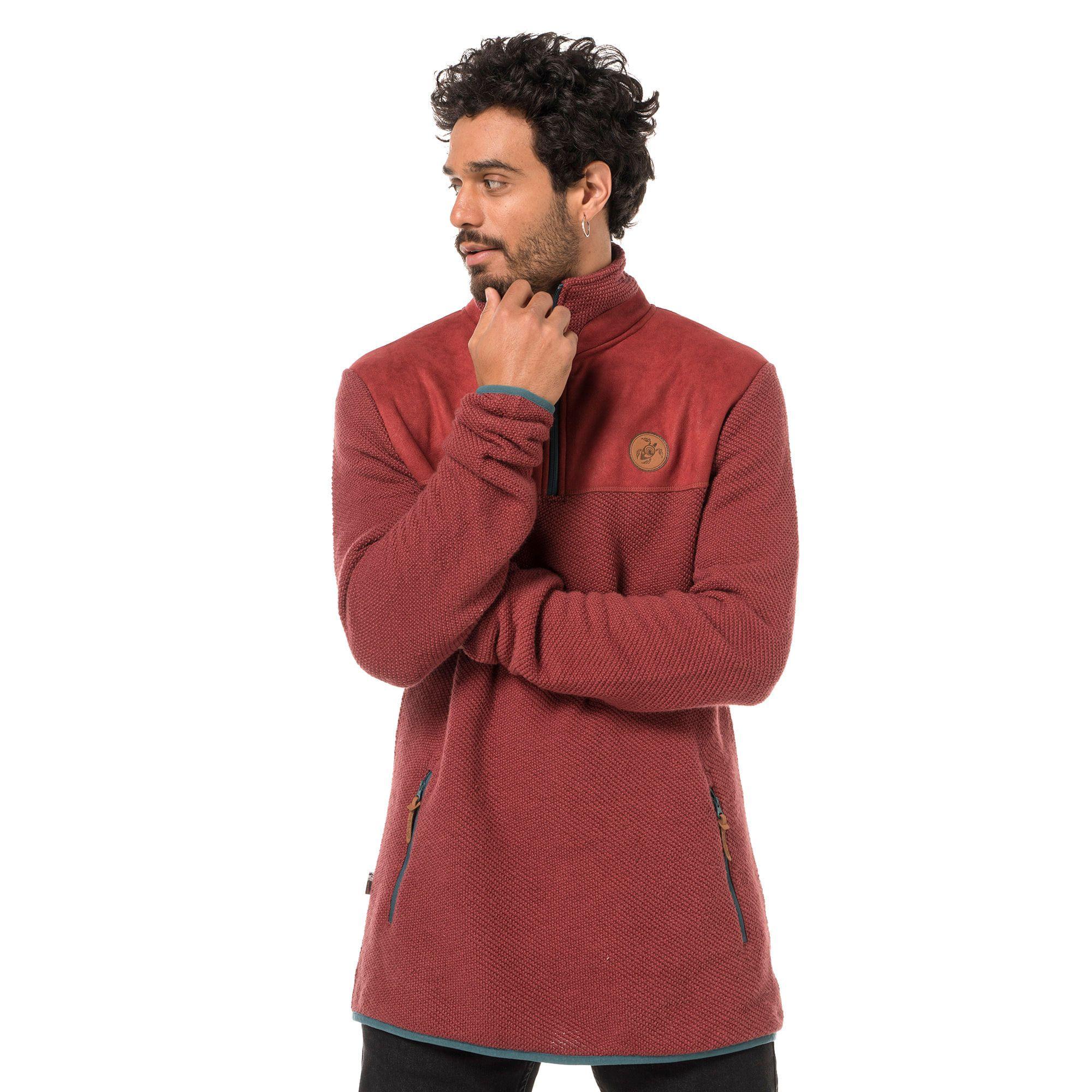 Poleron Hombre Emiliodon Burdeo Haka Honu-0