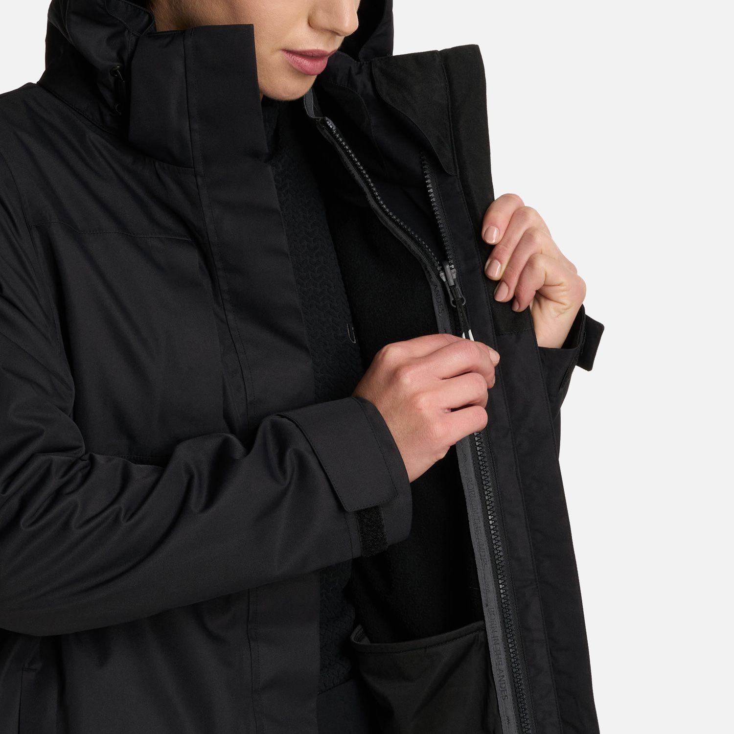 Chaqueta Mujer Tres Cruces Fusion-3 Hoody Jacket Negro Lippi V26-3