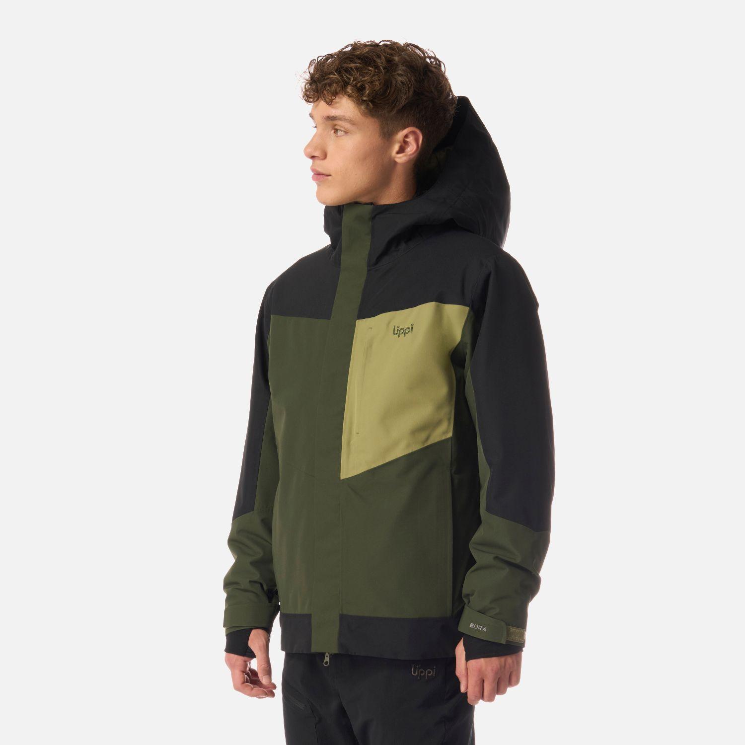 Chaqueta Teen Boy Andes B-Dry Hoody Jacket Verde Militar Lippi I26-1