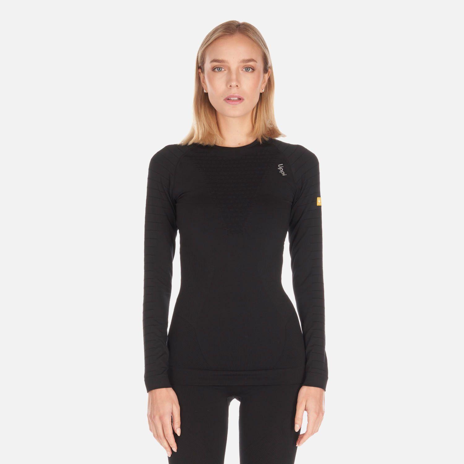 Primera Capa Mujer Skintec 2000 Seamless Top Negro Lippi I23-1