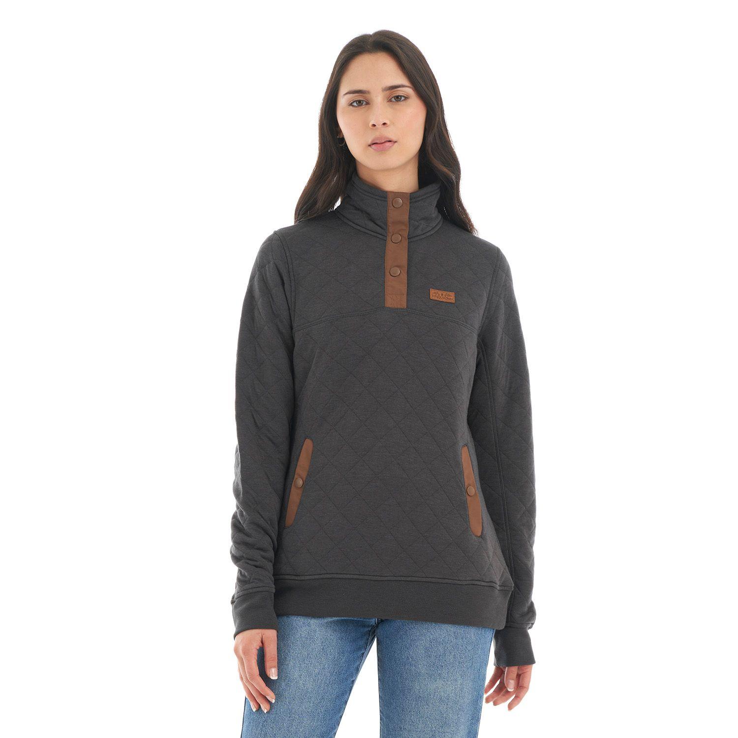 Poleron Mujer Tokerau insulado Negro Haka Honu V22-1