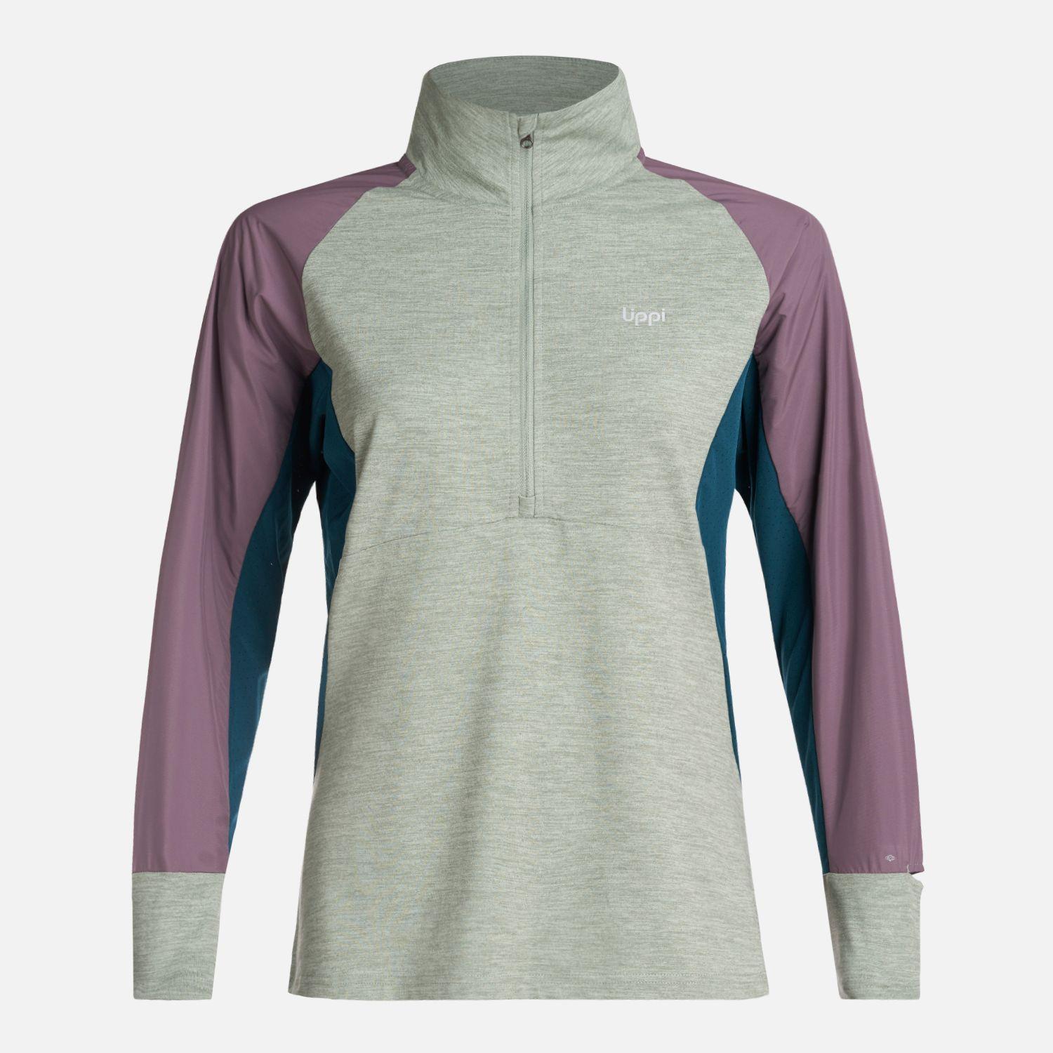Poleron Mujer  Egger 1/4 Zip Melange Jade Lippi-0