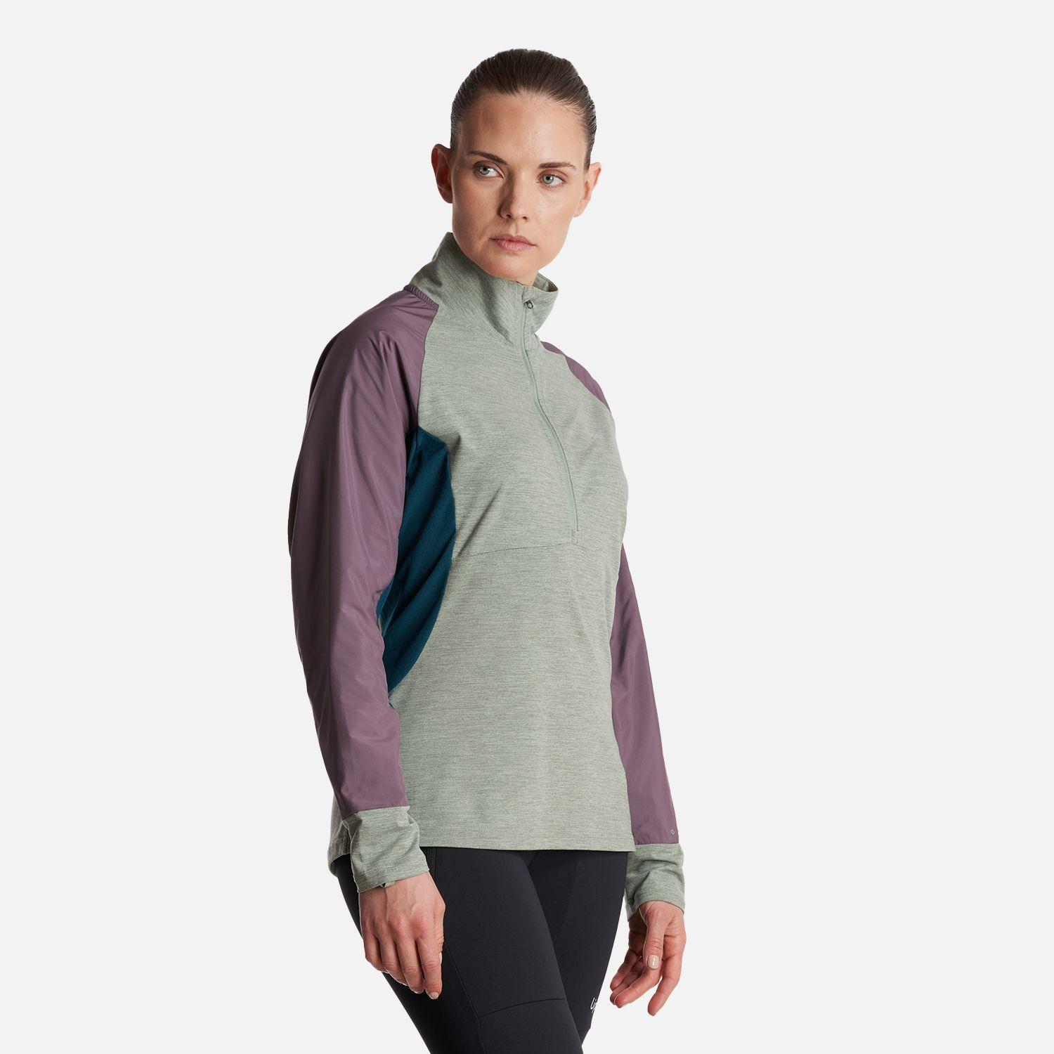 Poleron Mujer  Egger 1/4 Zip Melange Jade Lippi-2
