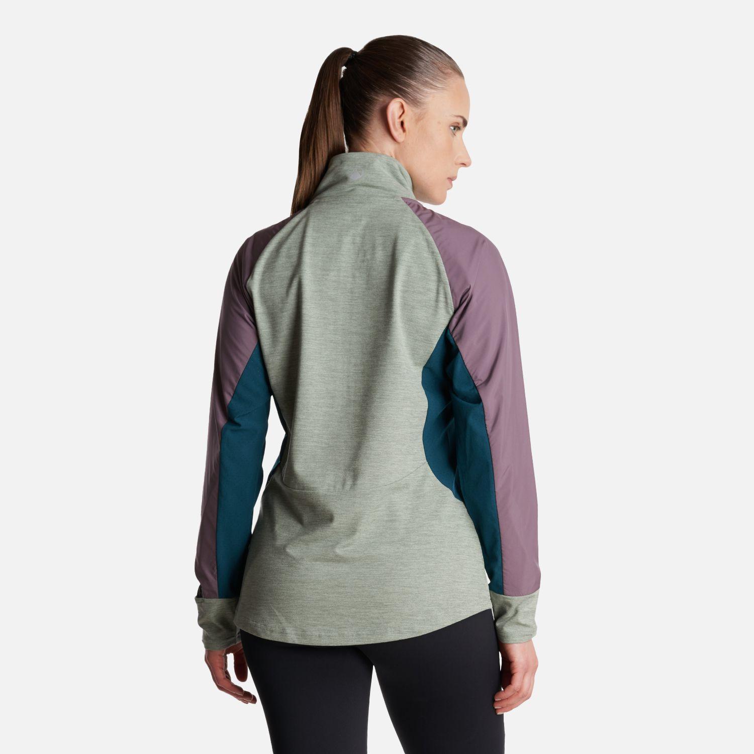 Poleron Mujer  Egger 1/4 Zip Melange Jade Lippi-3