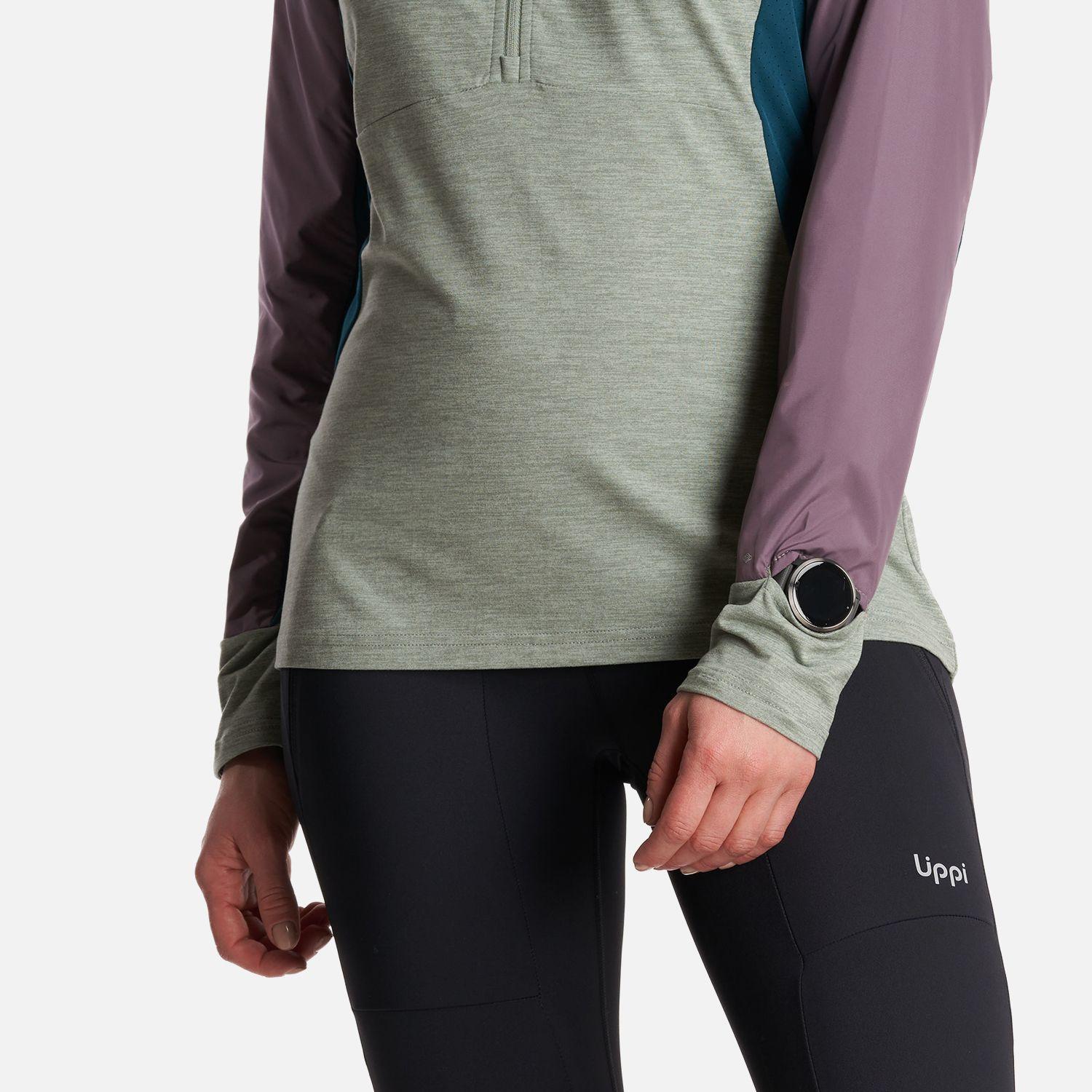 Poleron Mujer  Egger 1/4 Zip Melange Jade Lippi-4
