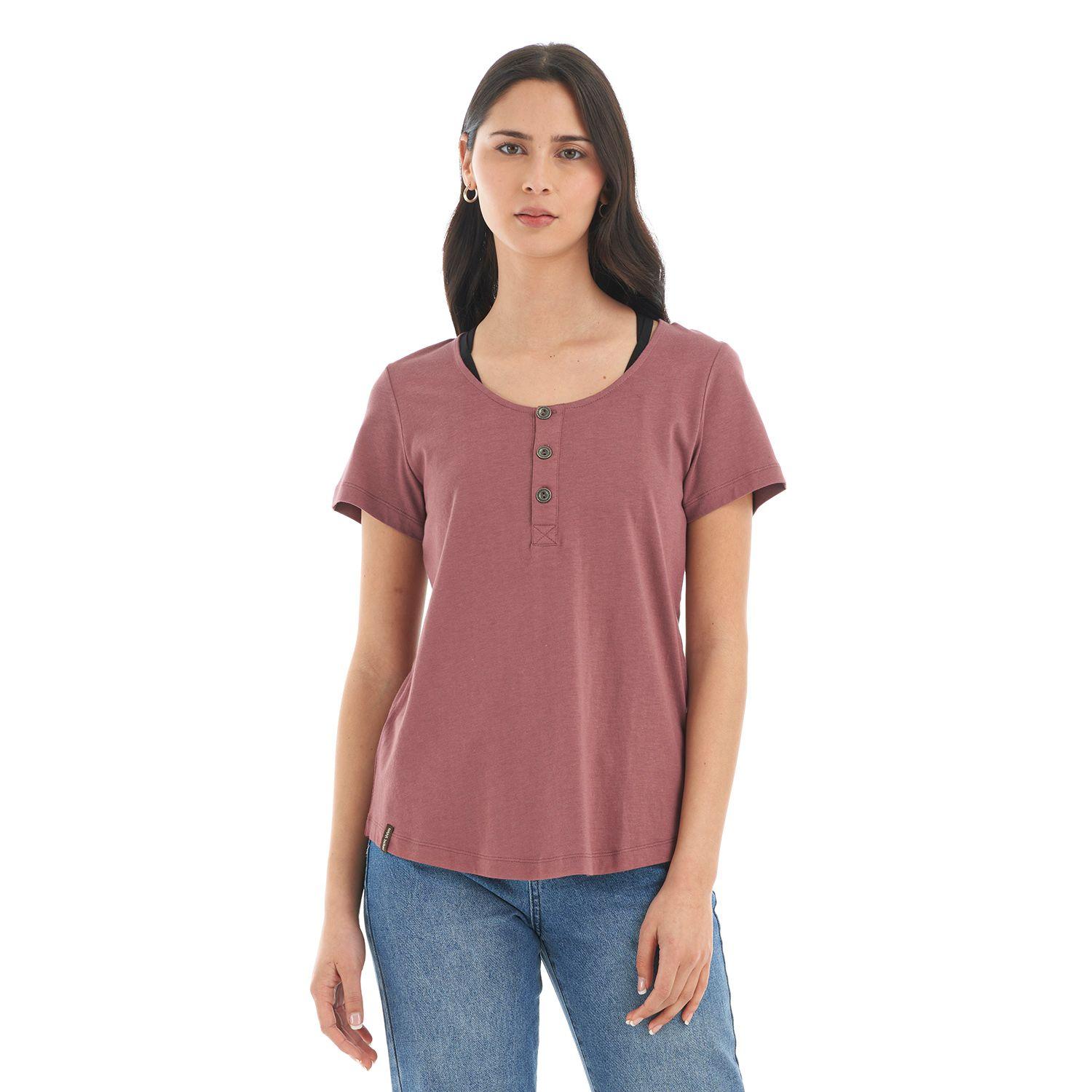 Polera Mujer Mamboo Burdeo Haka Honu-1