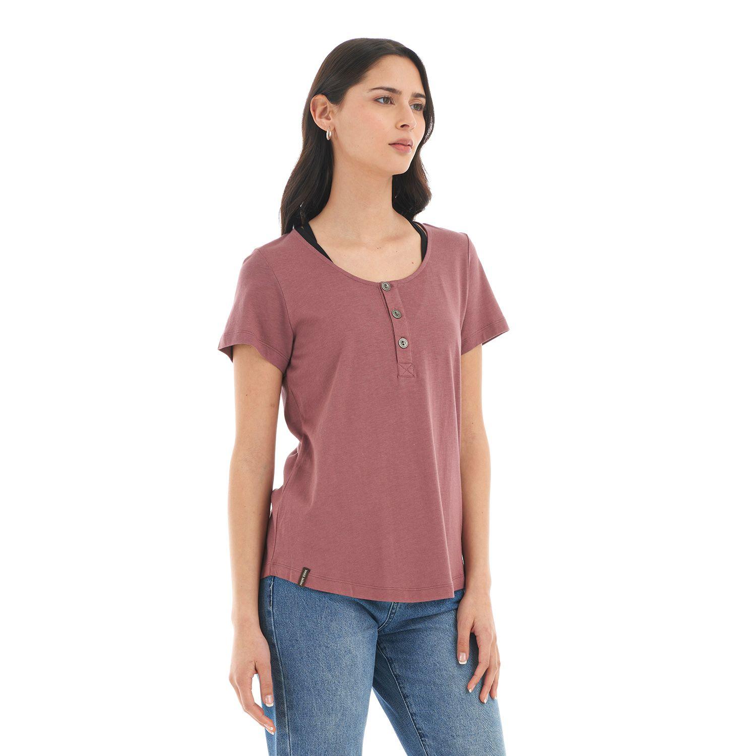 Polera Mujer Mamboo Burdeo Haka Honu-2
