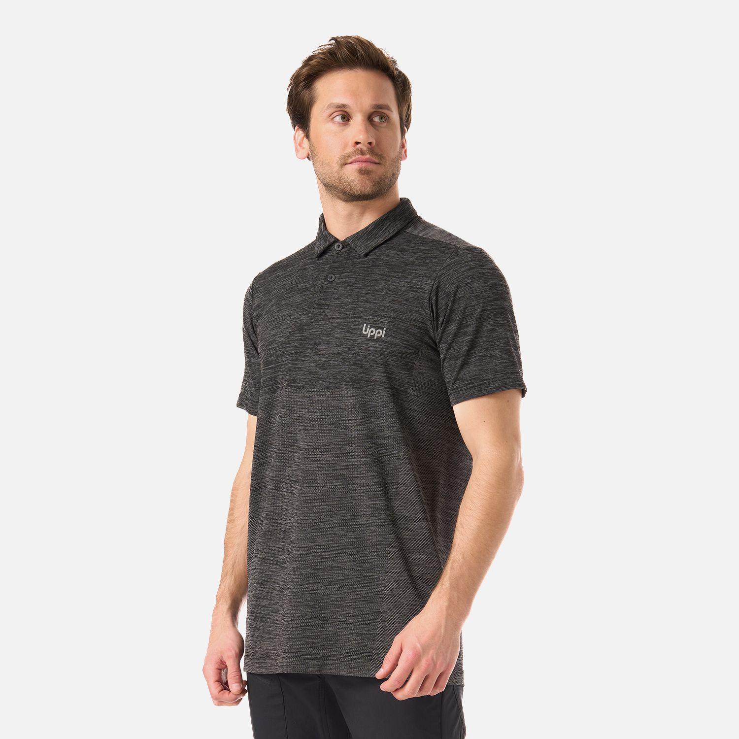 Polera Hombre B-Classic Seamless Polo Negro Lippi V26-1
