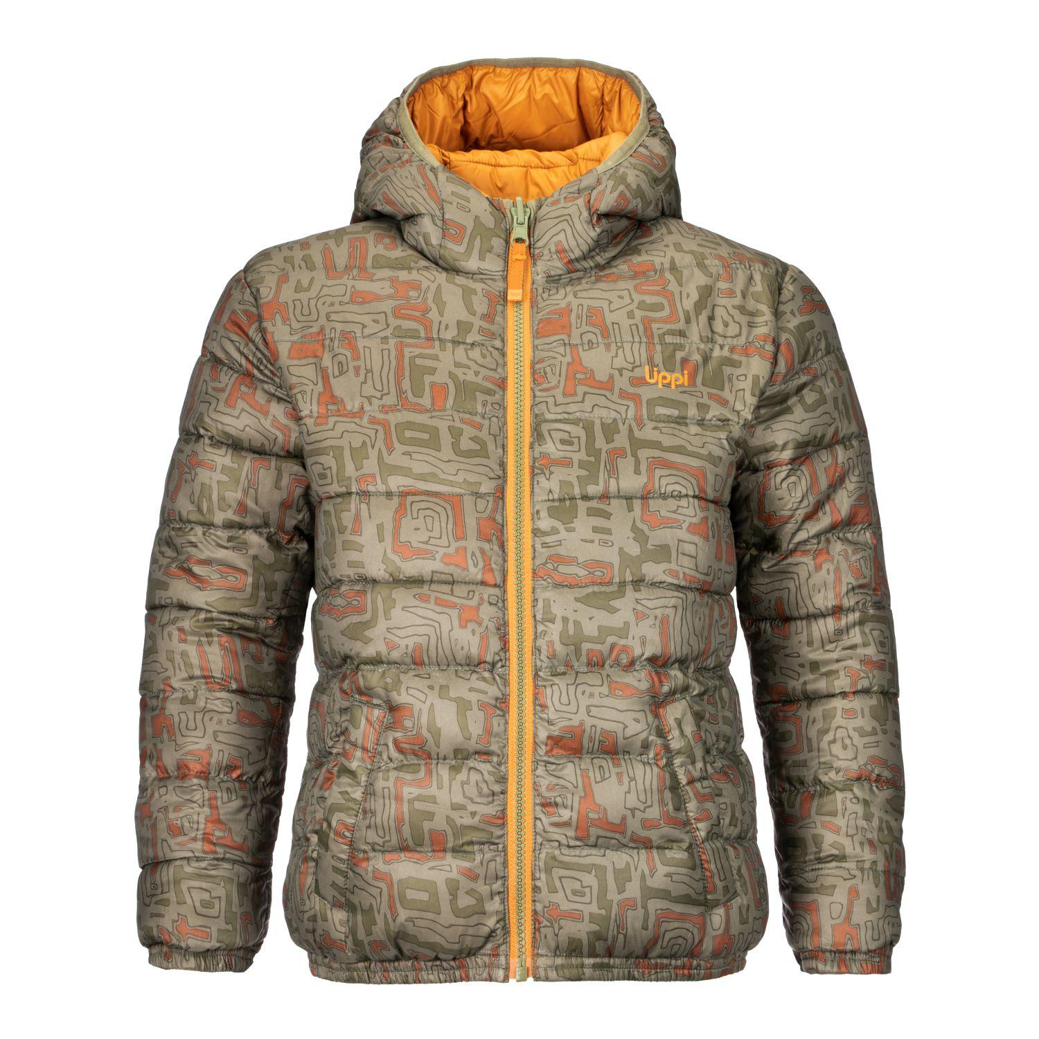 Chaqueta Niño BeWarm 2-Face Hoody Jacket Naranjo / Print Verde Lippi-1