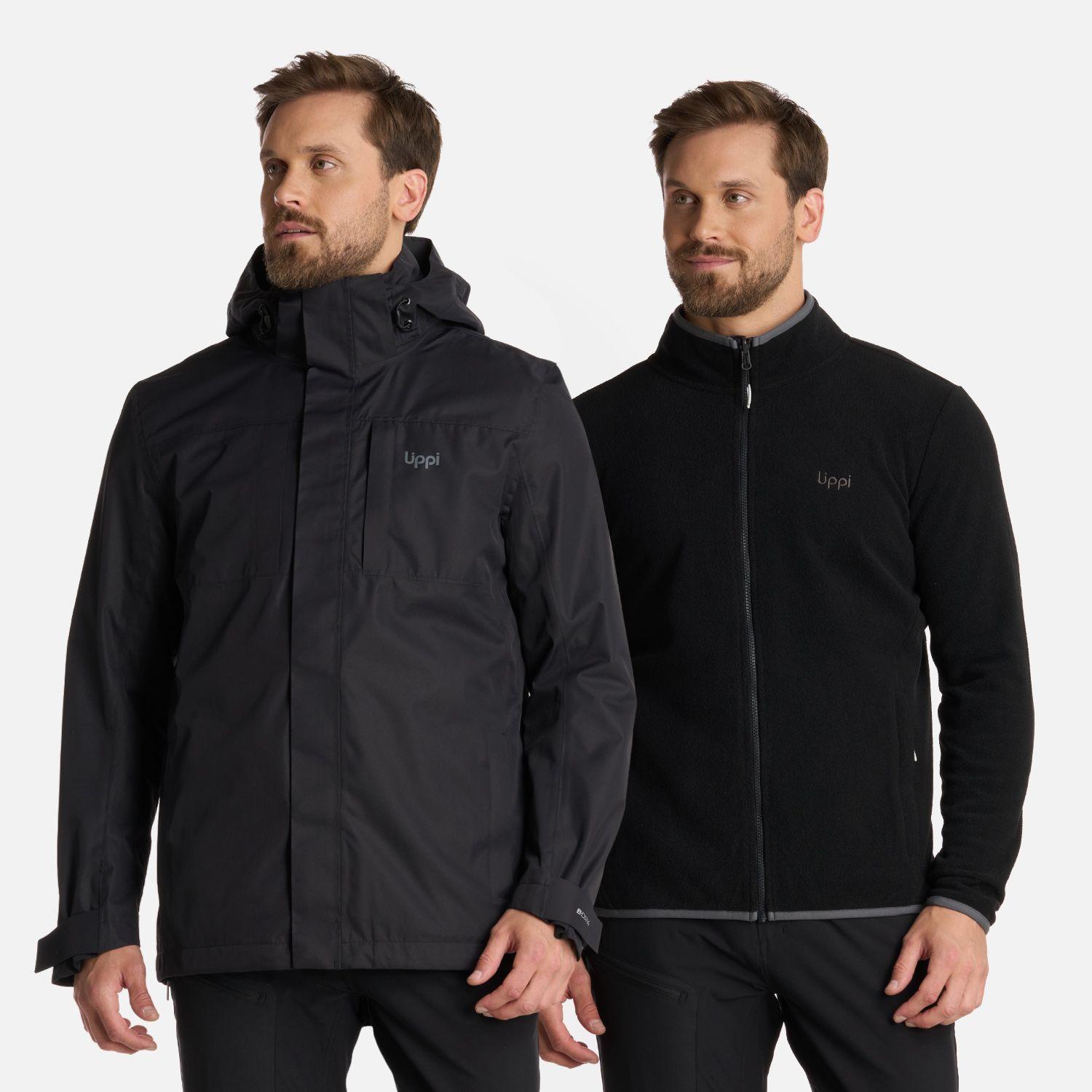 Chaqueta Hombre Tres Cruces Fusion-3 Hoody Jacket Negro Lippi V26-0