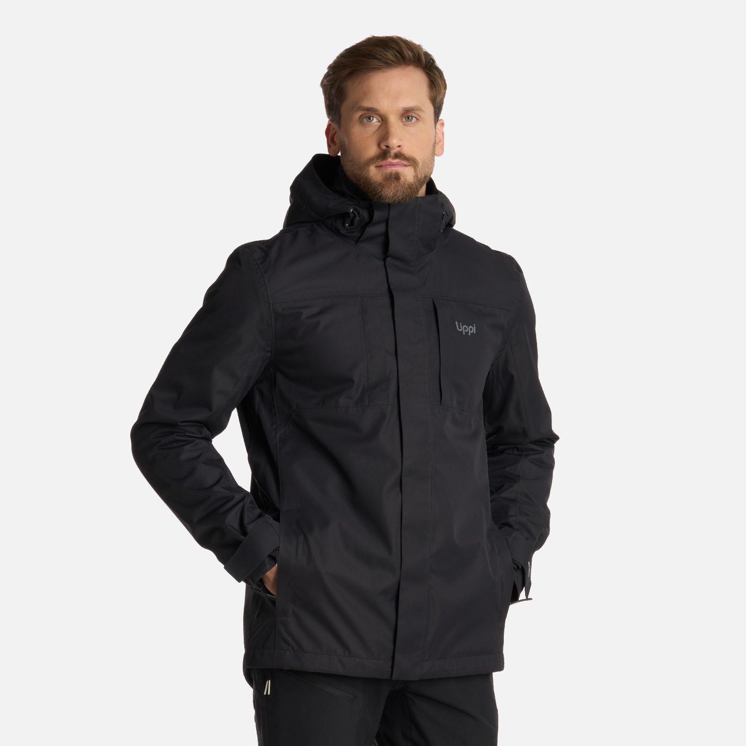 Chaqueta Hombre Tres Cruces Fusion-3 Hoody Jacket Negro Lippi V26-1
