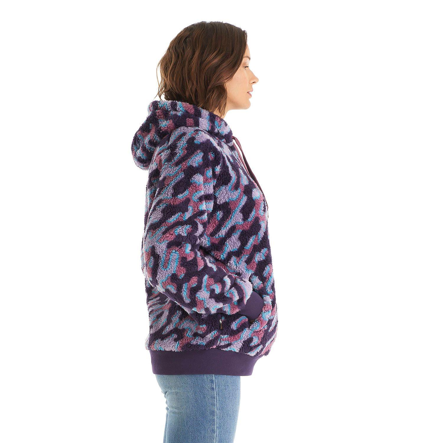 Poleron Mujer Canguroso Morado Print Haka Honu-3