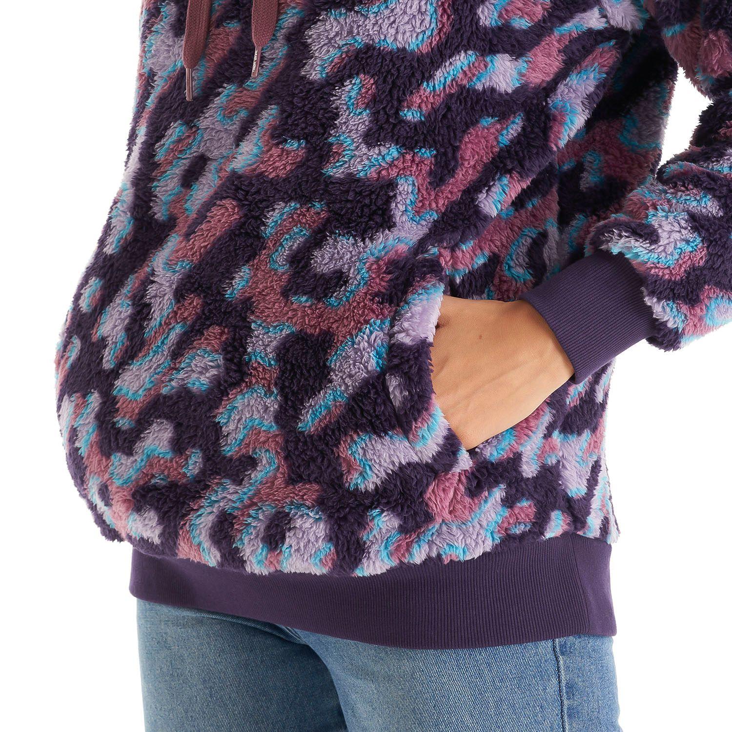 Poleron Mujer Canguroso Morado Print Haka Honu-7