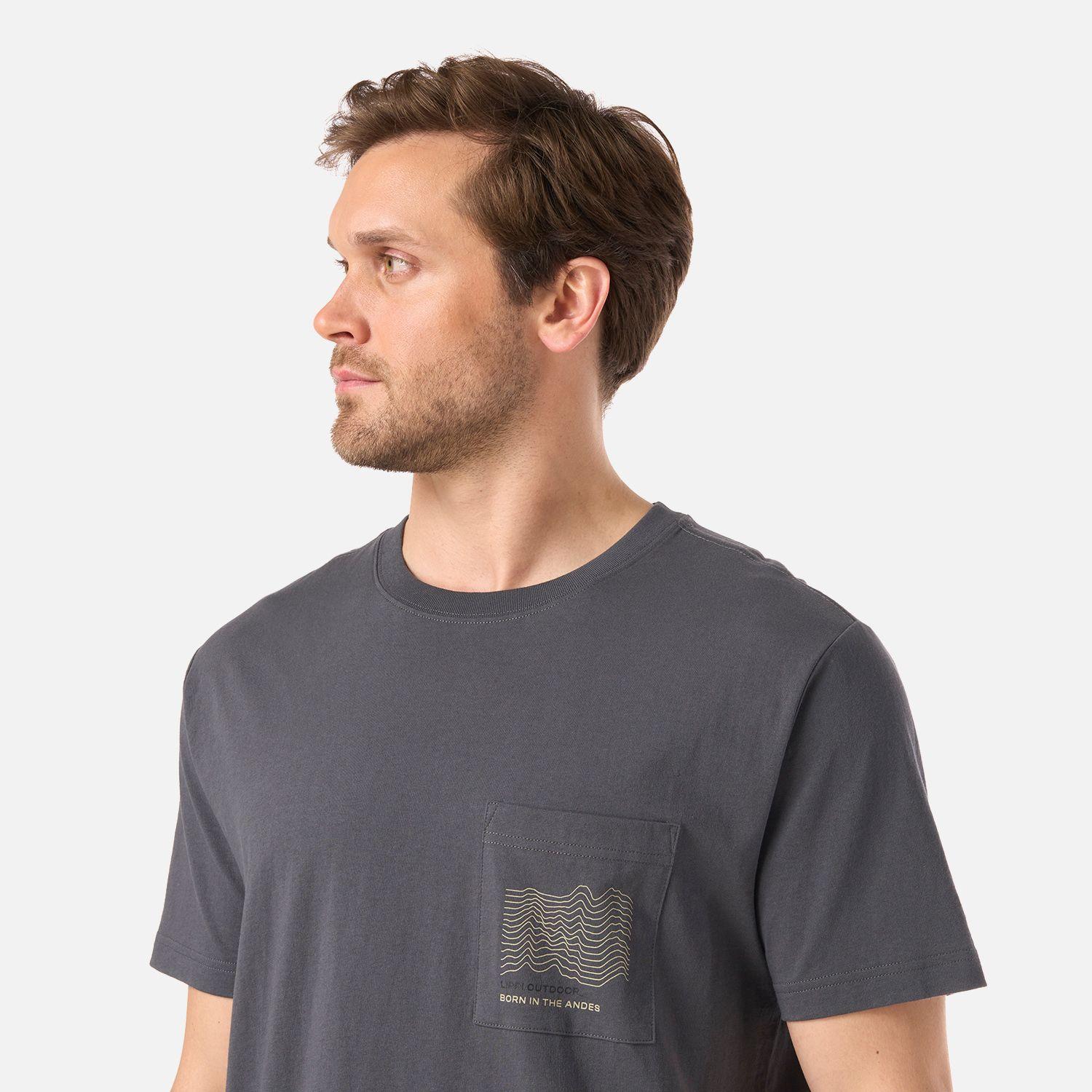 Polera Hombre Ulmo Pocket T-Shirt Grafito Lippi V26-3