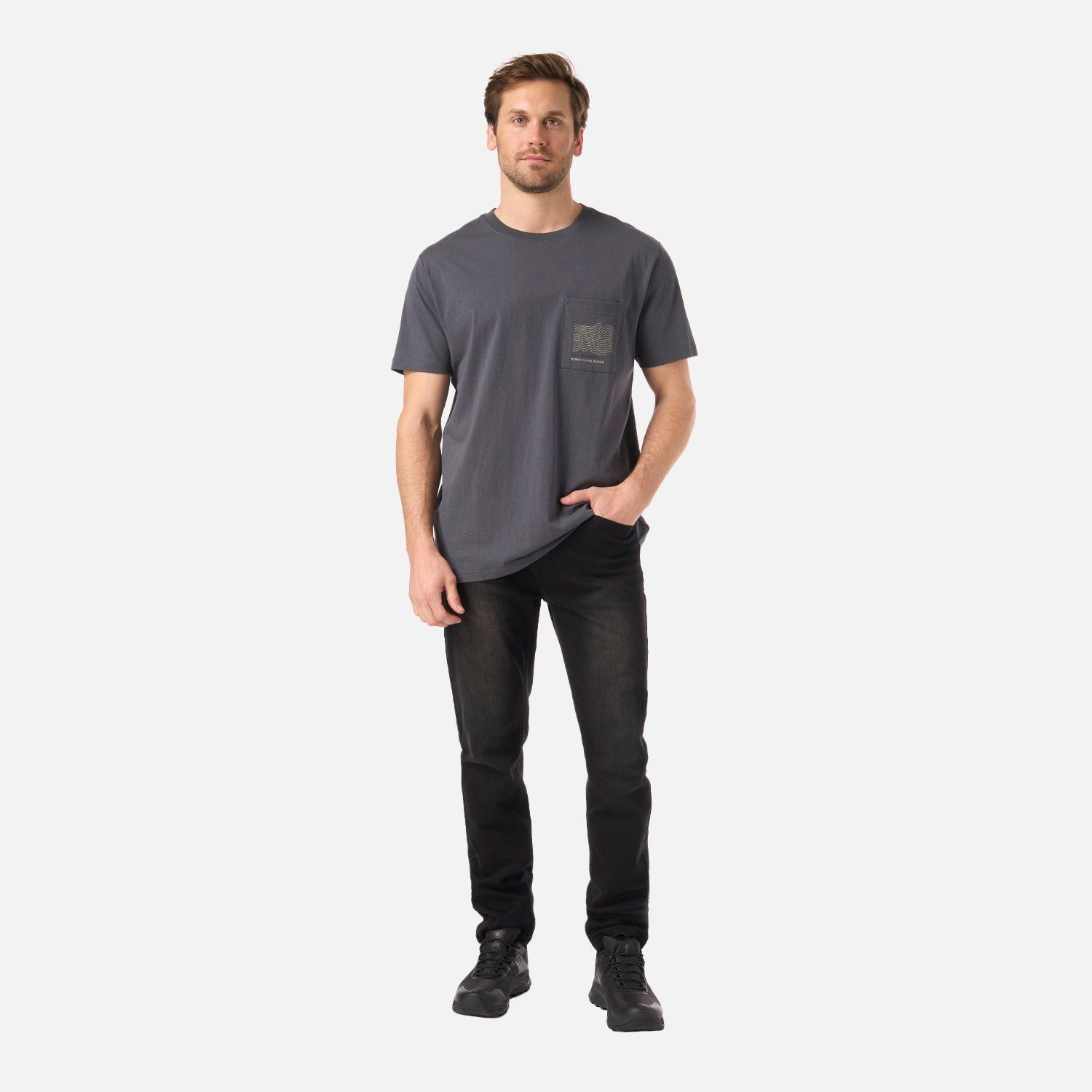 Polera Hombre Ulmo Pocket T-Shirt Grafito Lippi V26-4