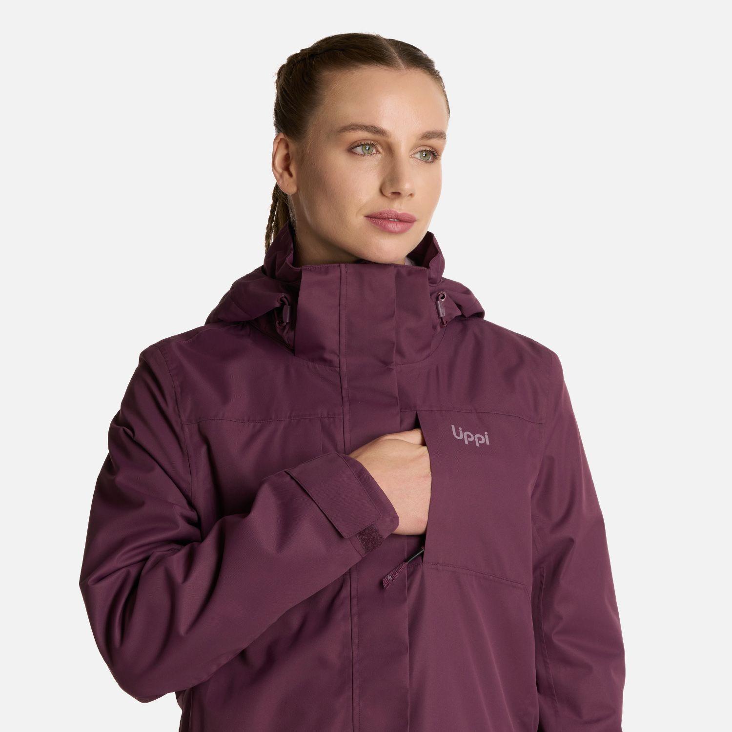Chaqueta Mujer Tres Cruces Fusion-3 Hoody Vino Lippi I25-6