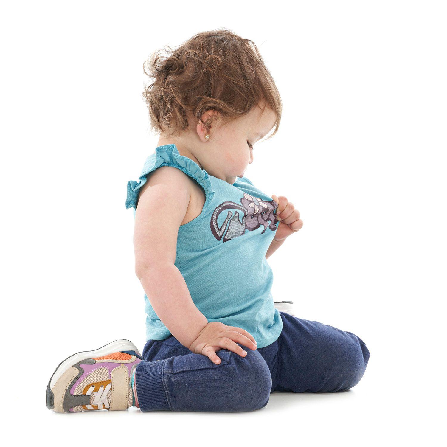 Polera Baby Girl Blossom UV-Stop T-Shirt Turquesa Lippi-1