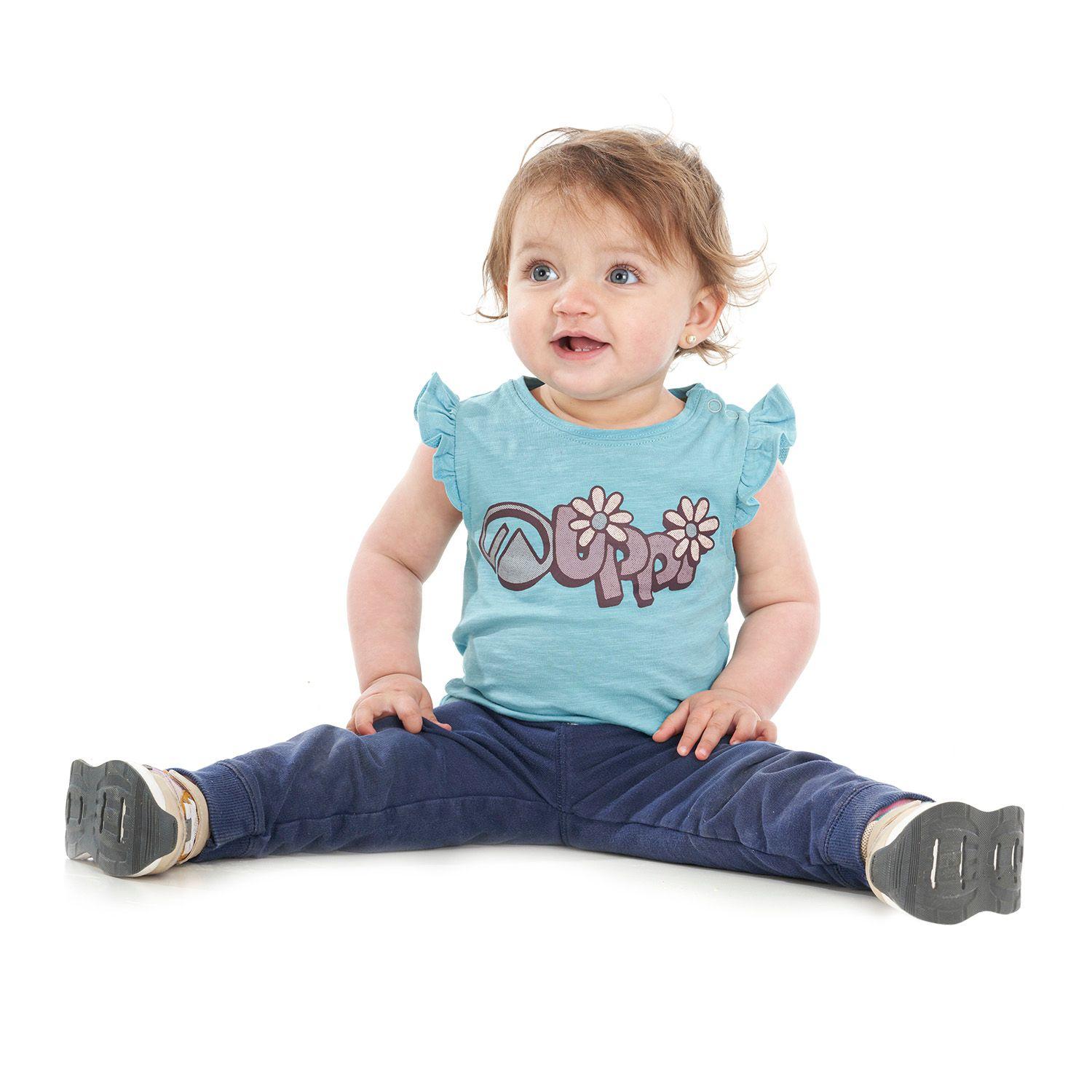 Polera Baby Girl Blossom UV-Stop T-Shirt Turquesa Lippi-3