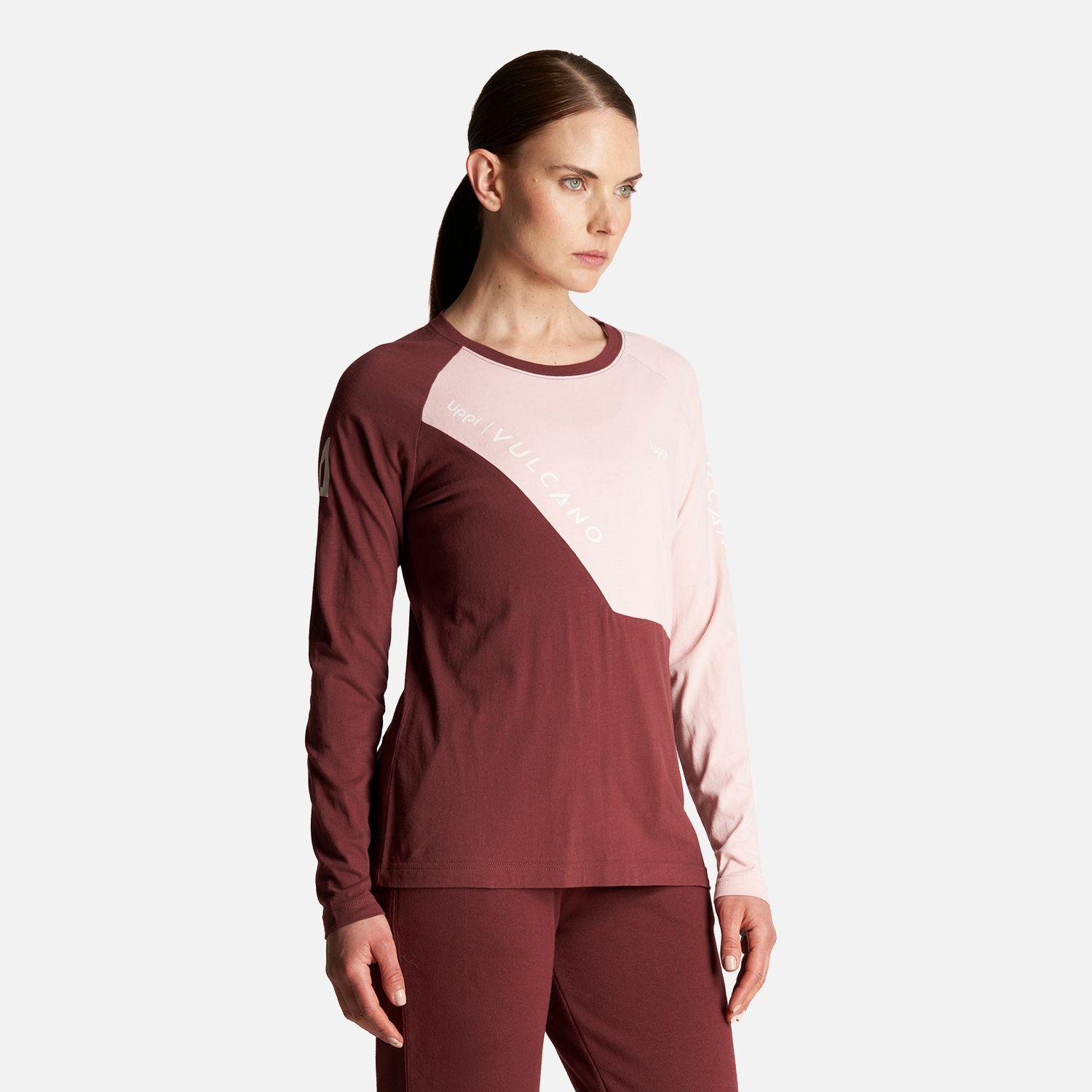 Polera Mujer Vulcano Cotton LS T-Shirt Vino Lippi-2