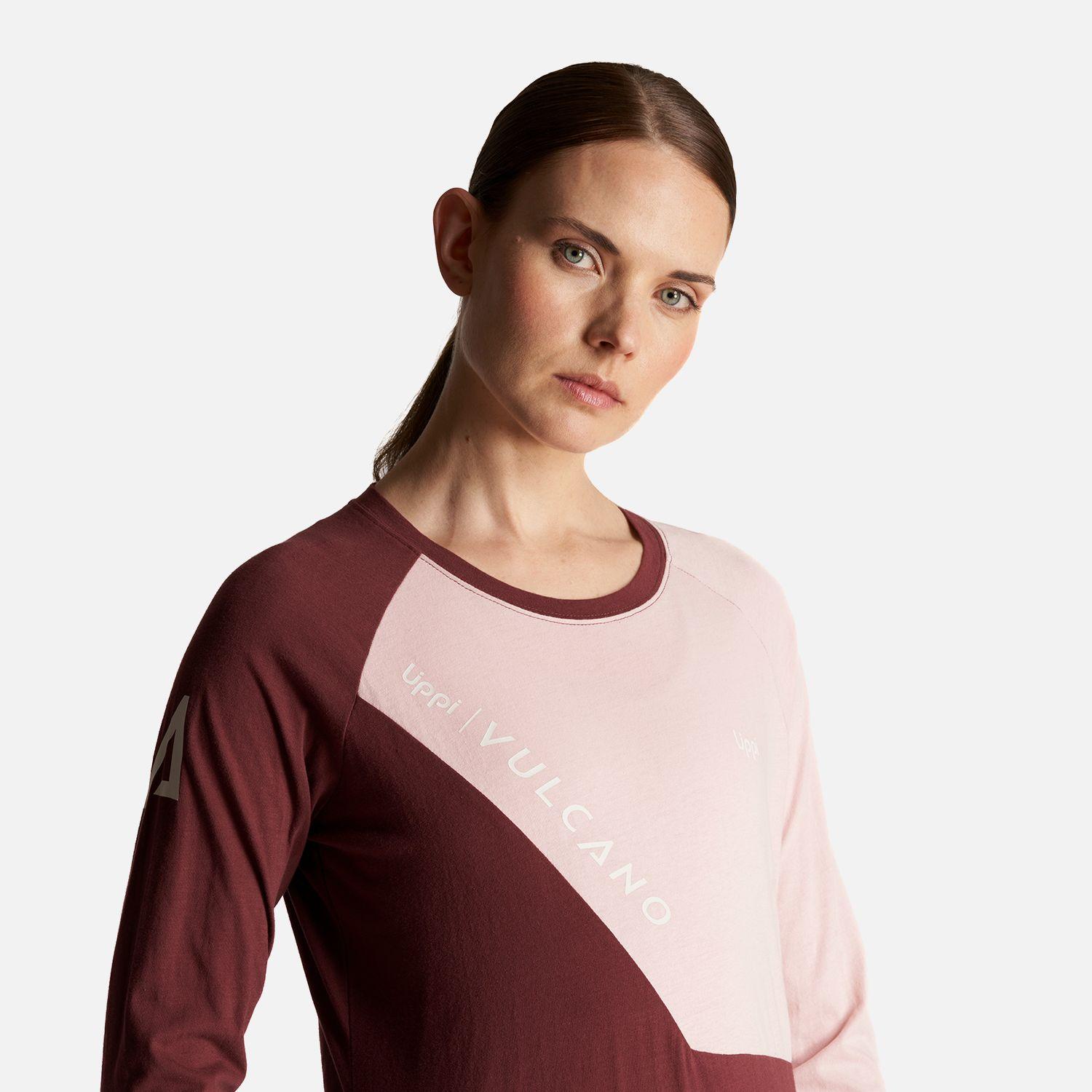 Polera Mujer Vulcano Cotton LS T-Shirt Vino Lippi-5