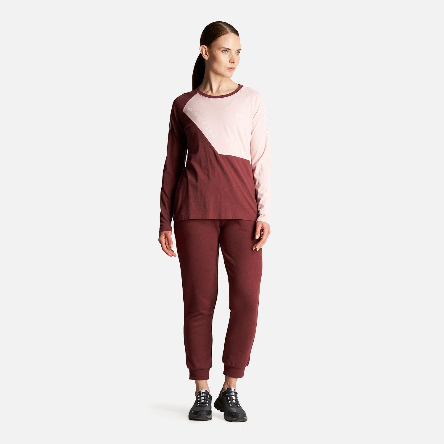 Polera Mujer Vulcano Cotton LS T-Shirt Vino Lippi-6