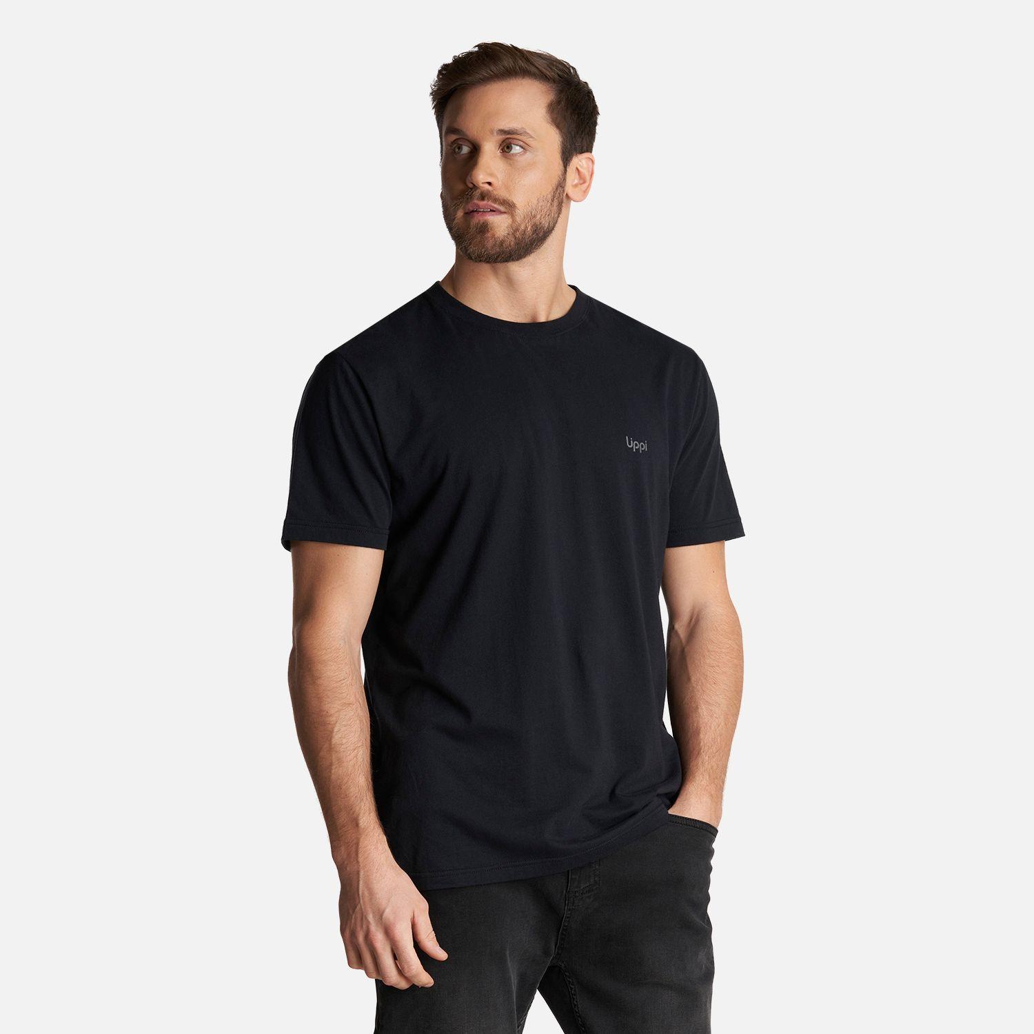 Polera Hombre Ulmo T-Shirt Negro Lippi V24-2