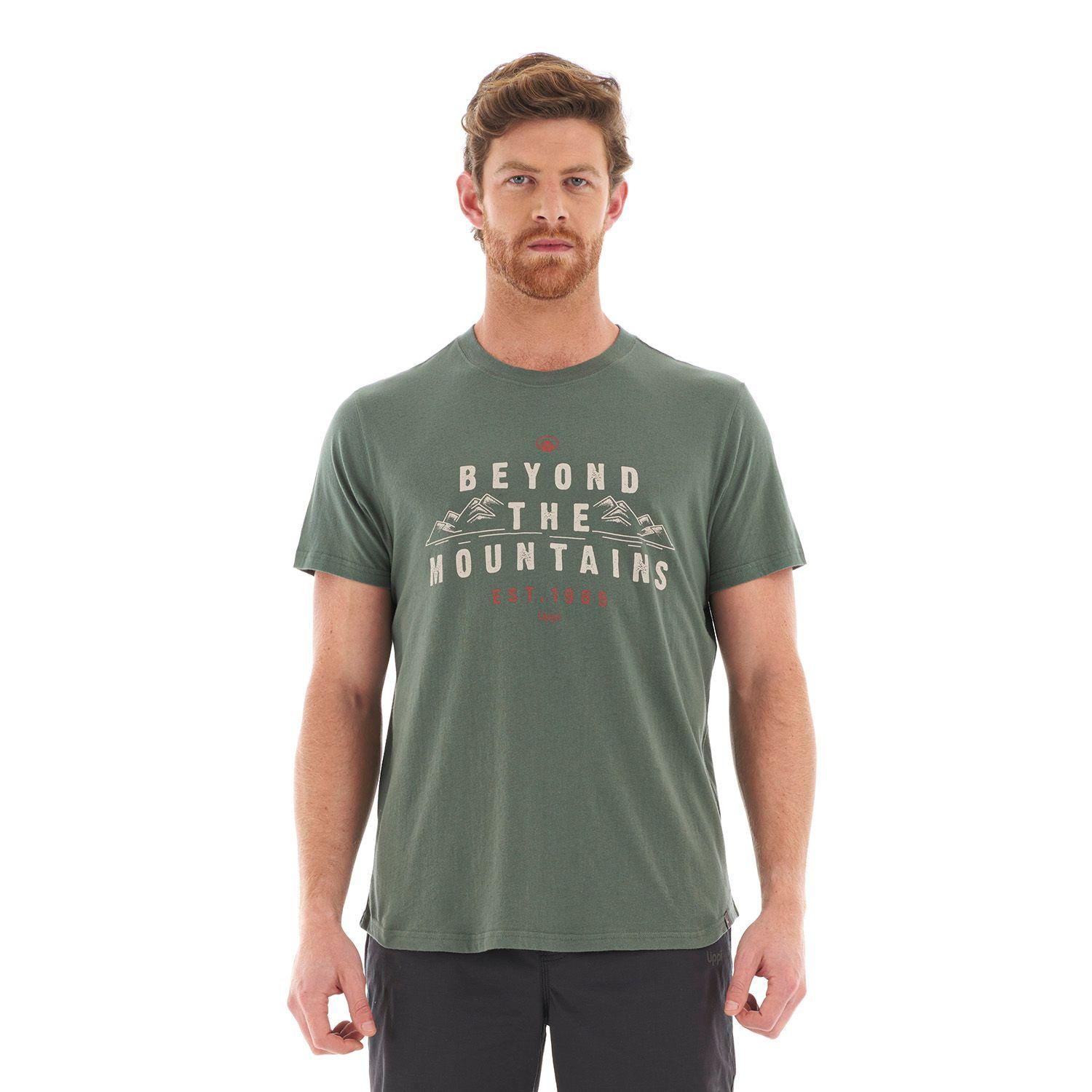 Polera Hombre Origins UV-Stop T-Shirt Verde Grisaceo Lippi-1