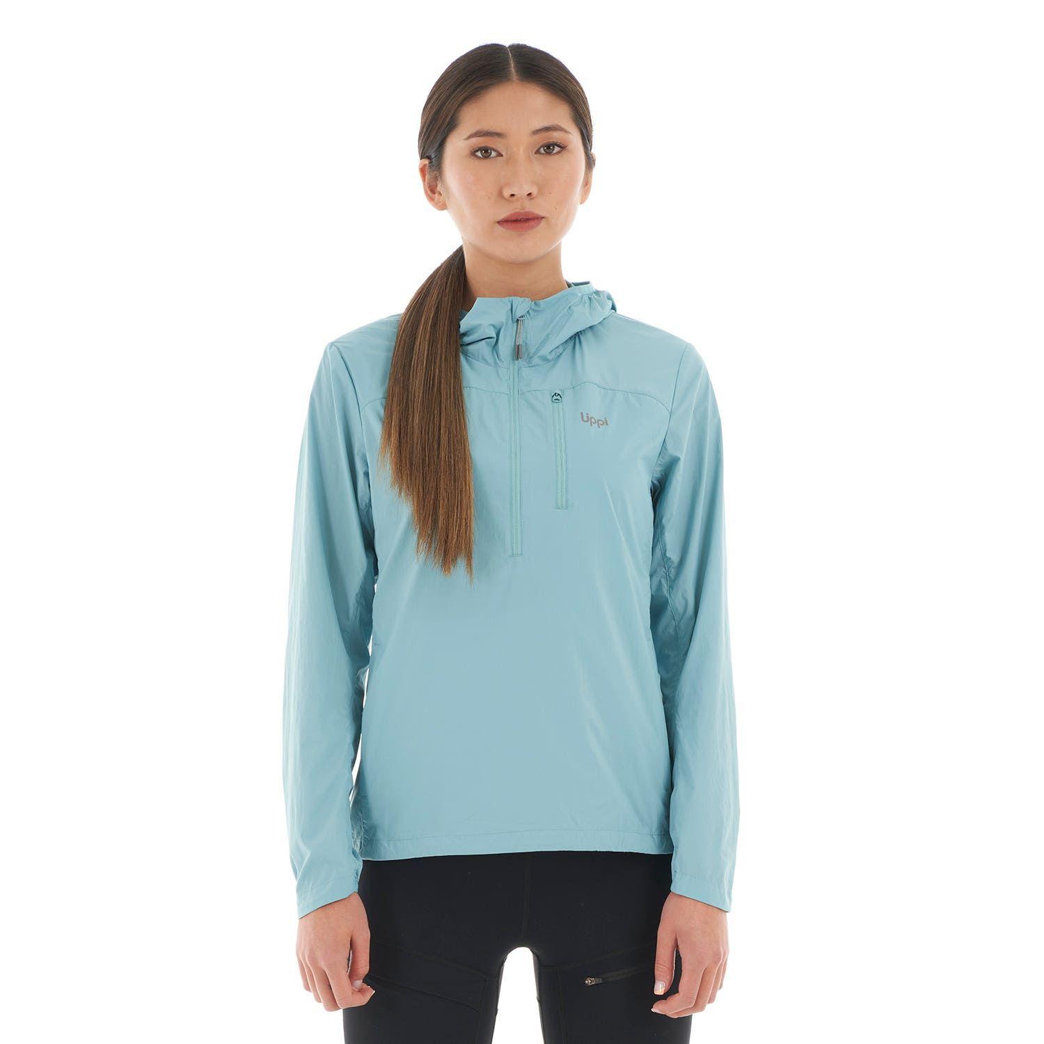 Chaqueta Mujer Spry WindBreaker 14 Zip Hoody Jacket Turquesa Lippi-1