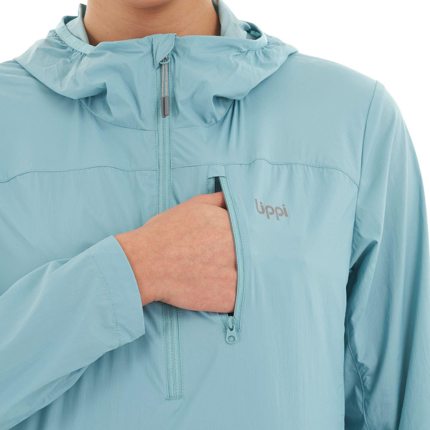 Chaqueta Mujer Spry WindBreaker 14 Zip Hoody Jacket Turquesa Lippi-6