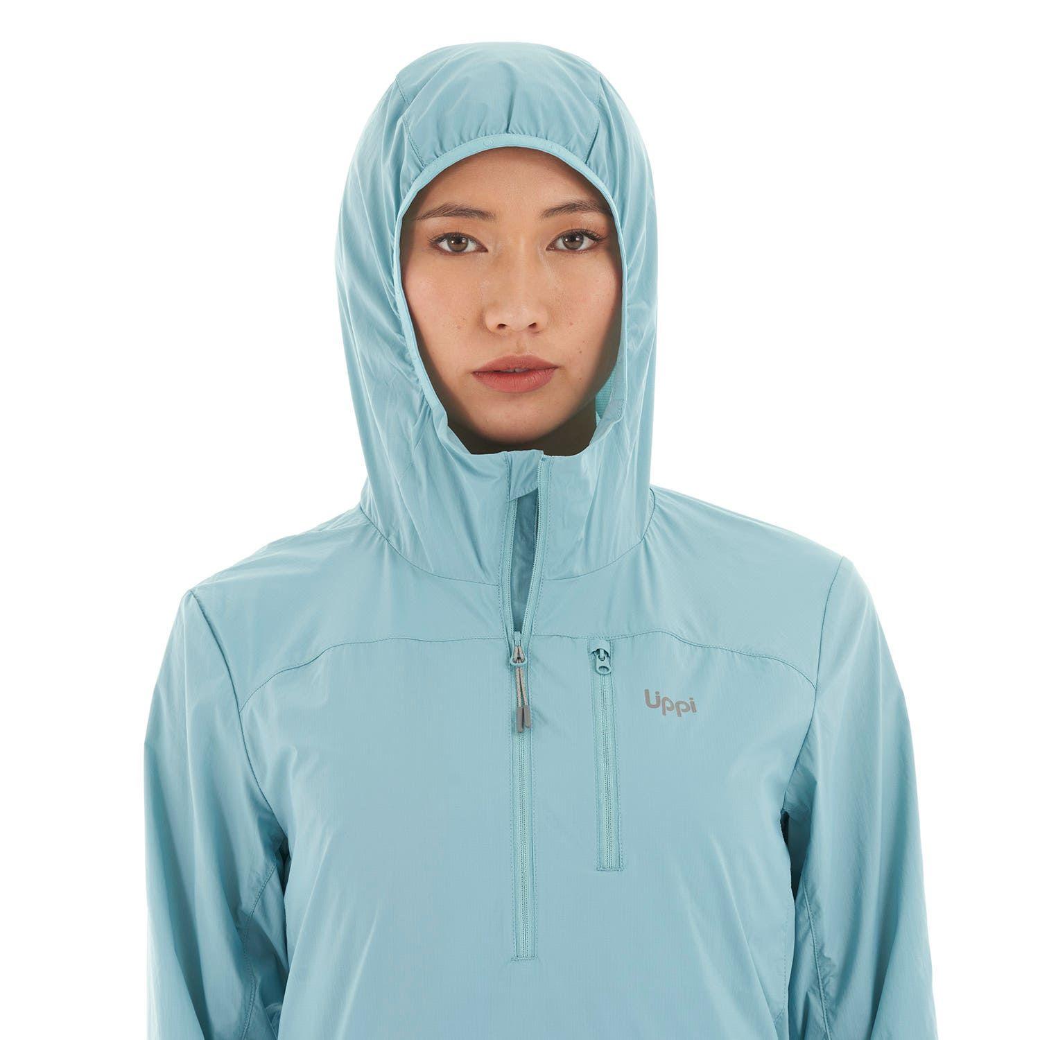 Chaqueta Mujer Spry WindBreaker 14 Zip Hoody Jacket Turquesa Lippi-7