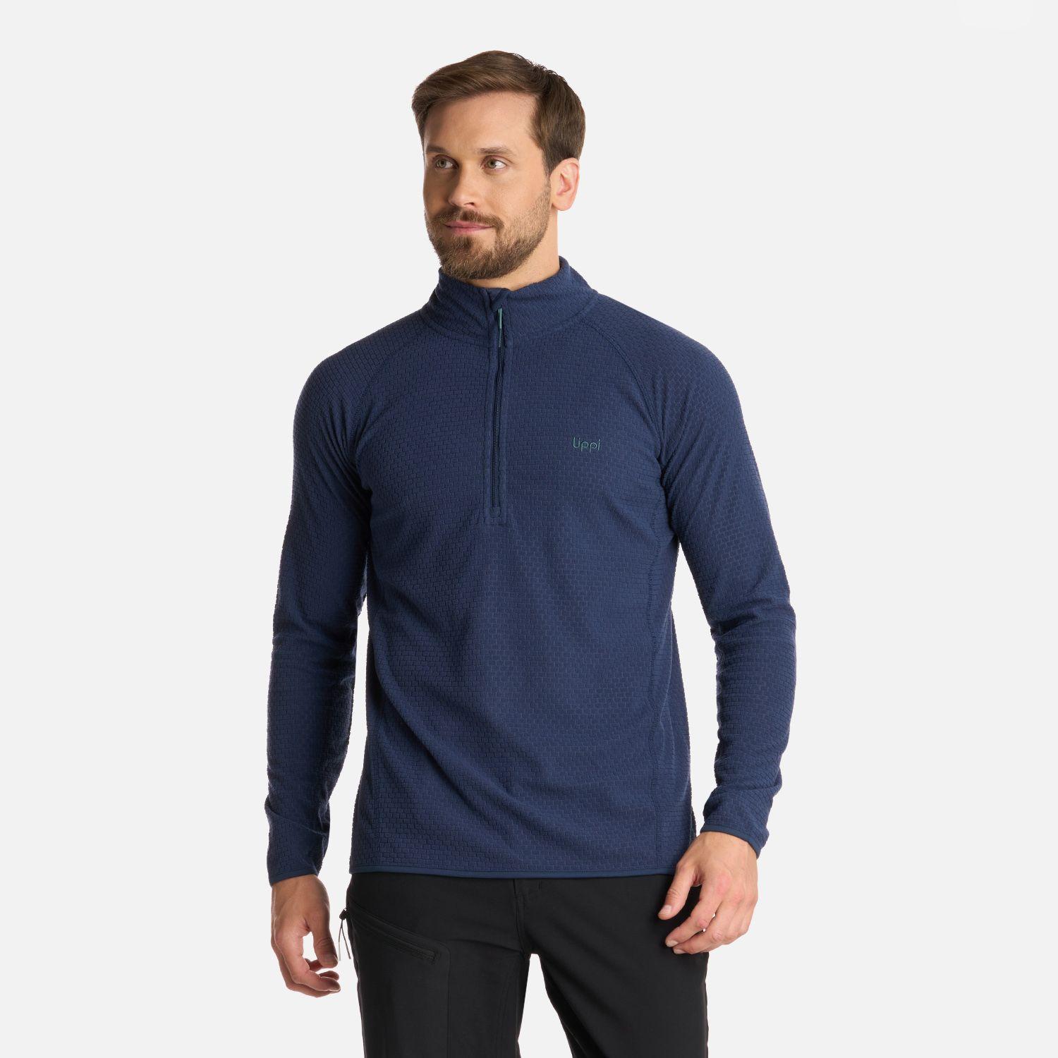 Polerón Hombre Jacaranda Nano-F 14 Zip Azul Lippi I25-0