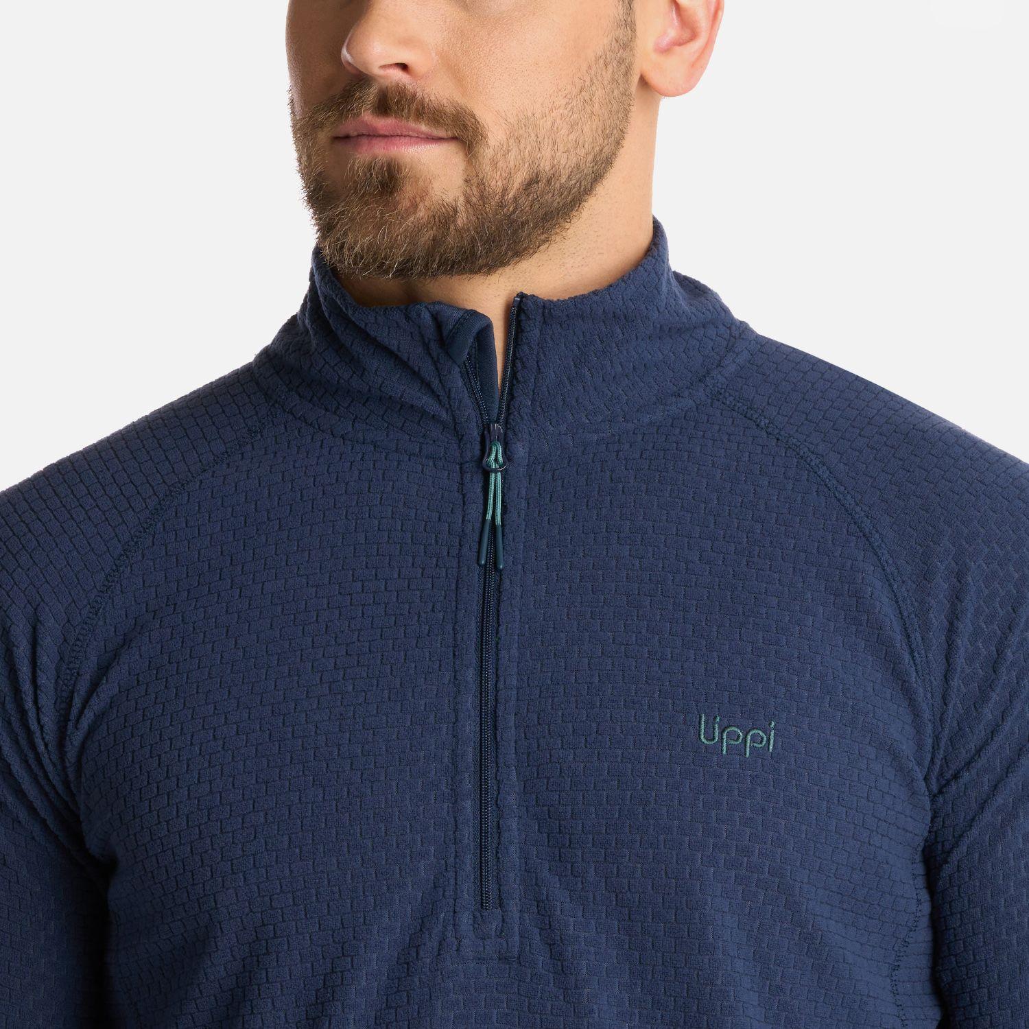 Polerón Hombre Jacaranda Nano-F 14 Zip Azul Lippi I25-3