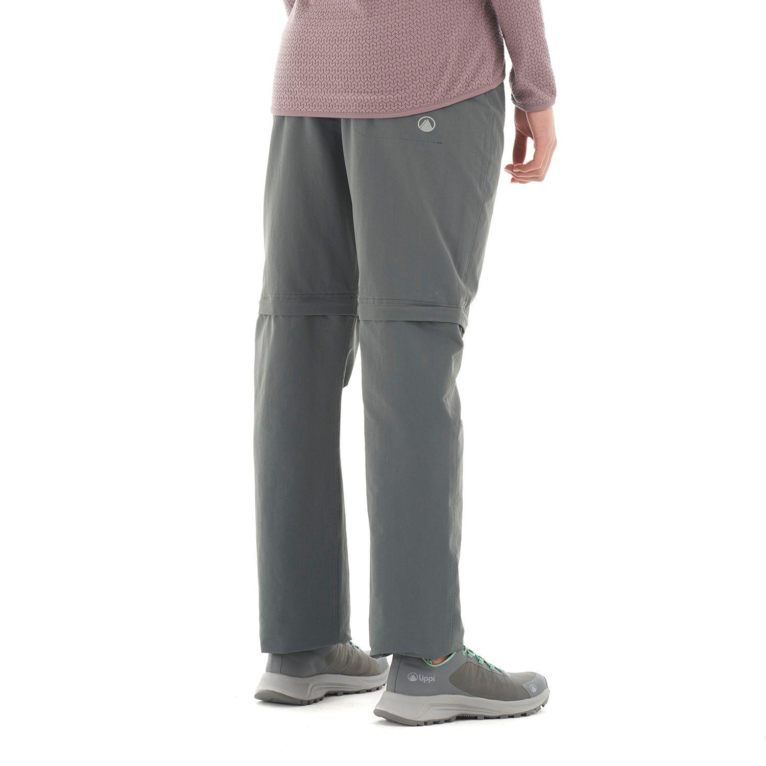 Pantalon Mujer Enduring Mix-2 Q-Dry Pants Gris Oscuro Lippi-4