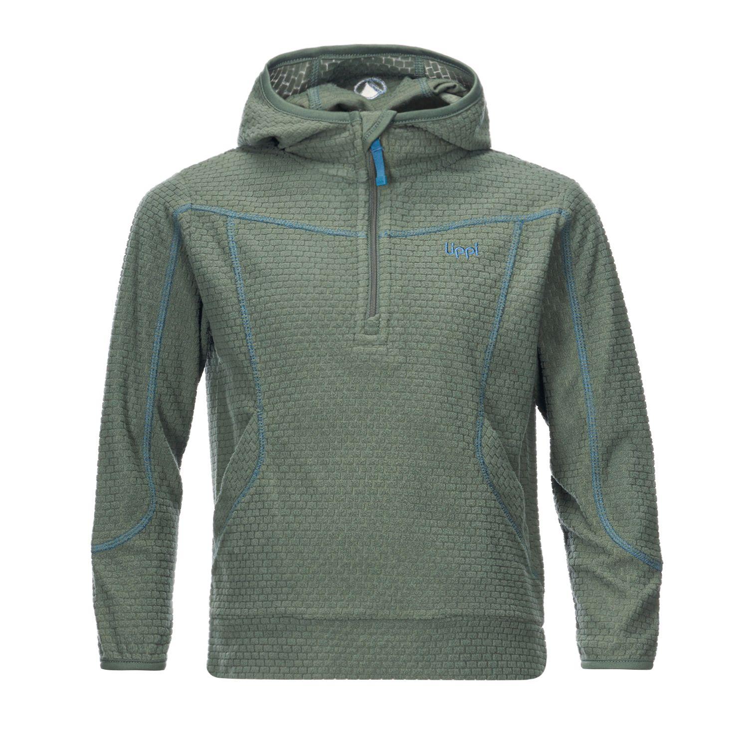 Poleron Niño Saltamontes Nano-F 14 Zip Hoody Verde Grisaceo Lippi V22-0