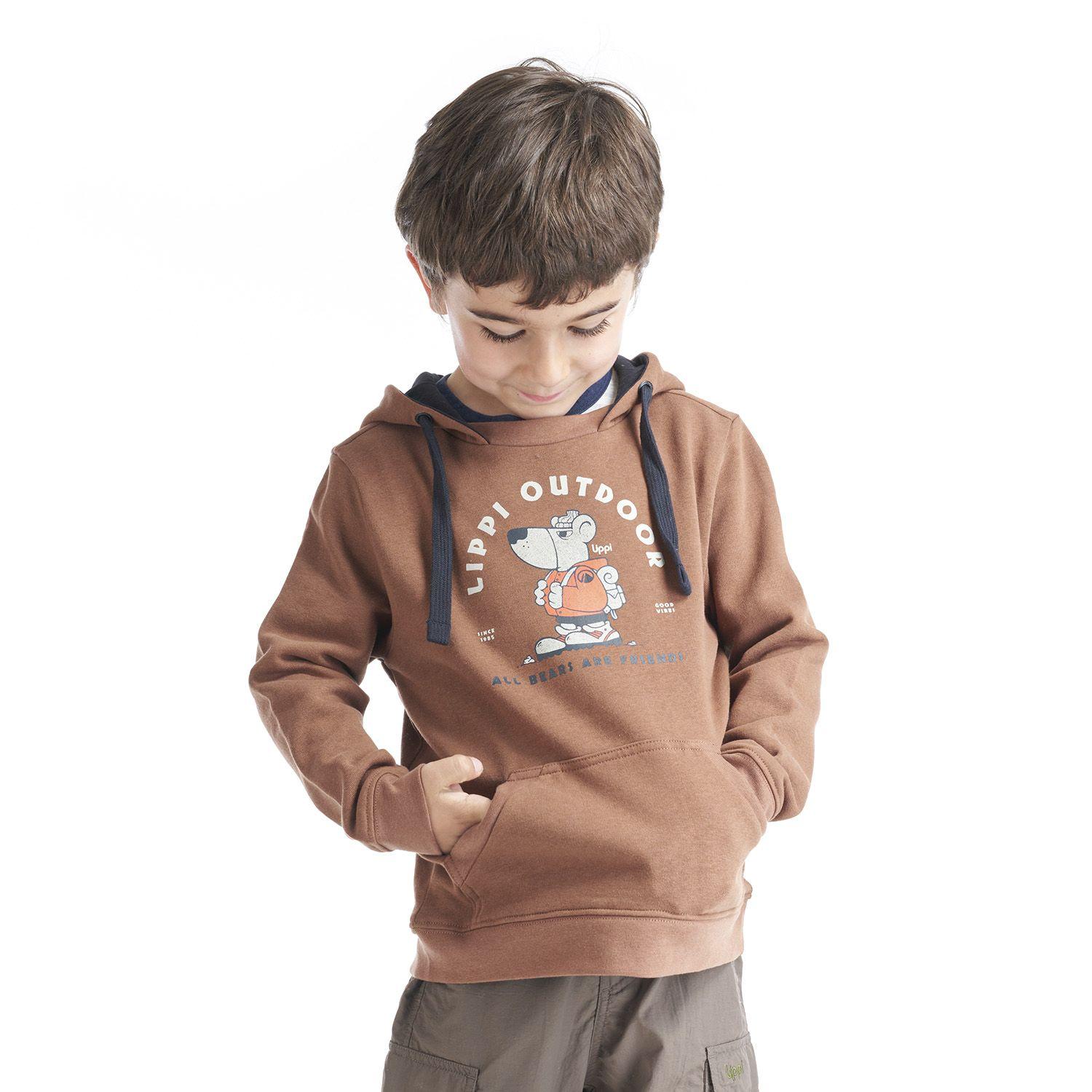 Poleron Niño Insigne Hoody Sweatshirt Terracota Lippi V22-1