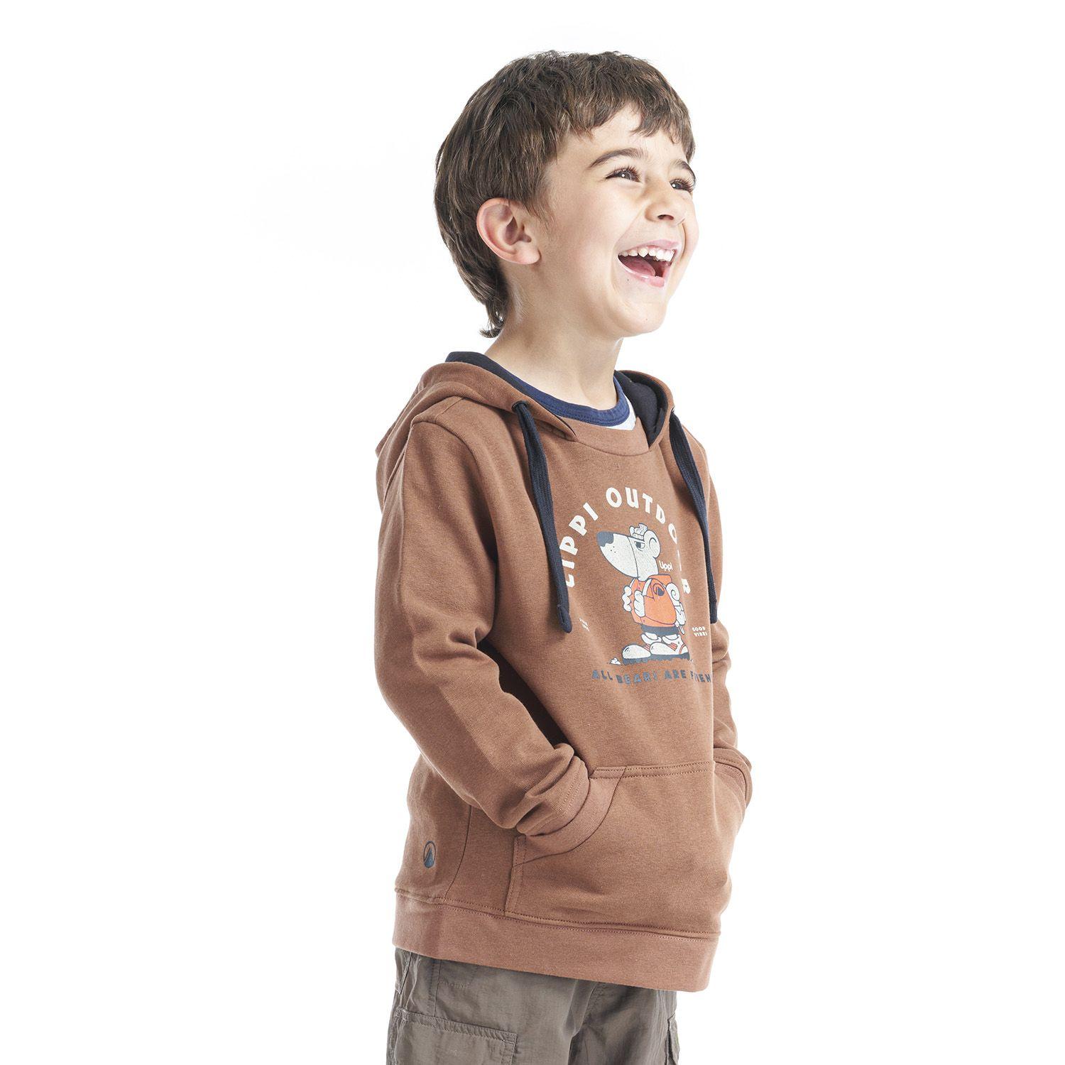 Poleron Niño Insigne Hoody Sweatshirt Terracota Lippi V22-2