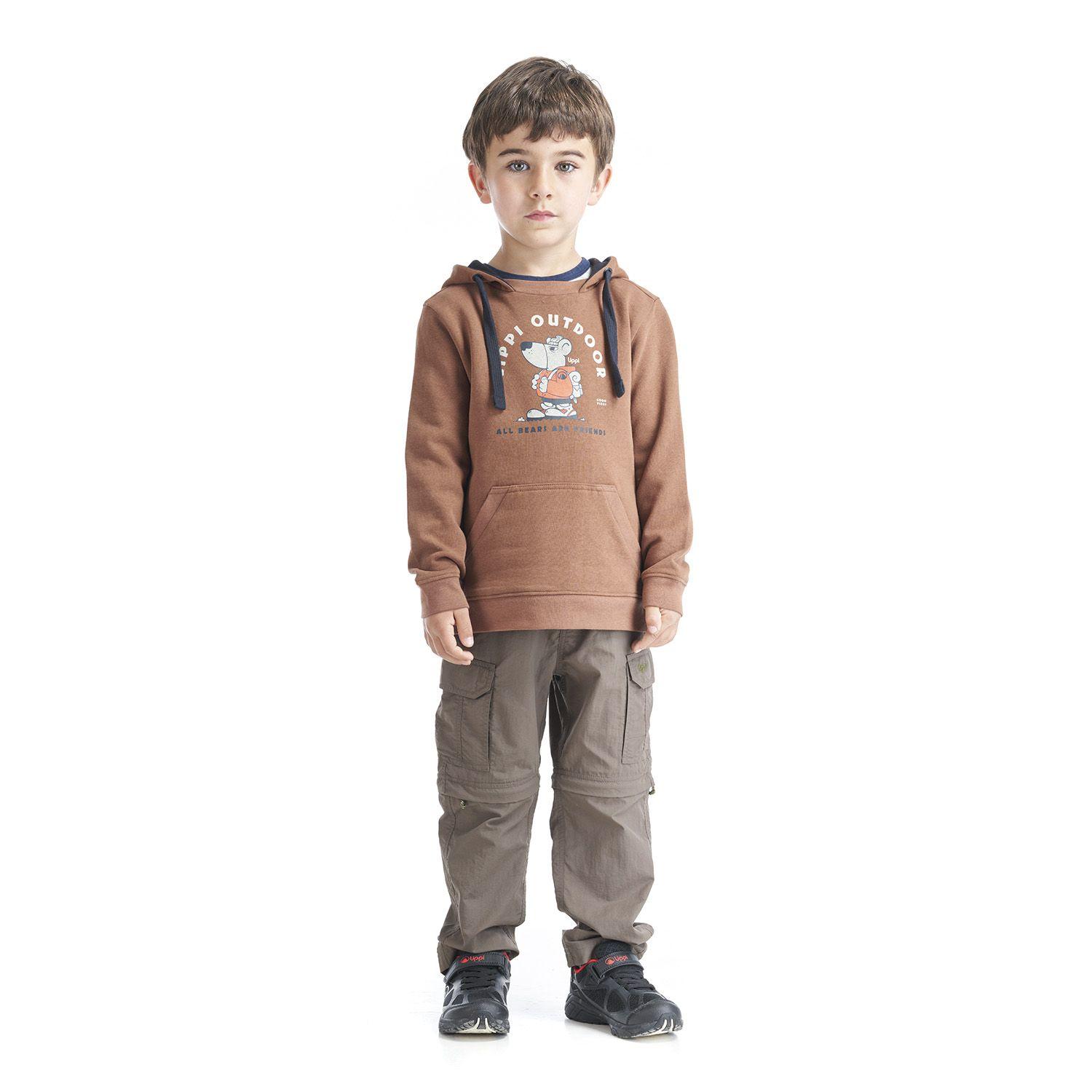 Poleron Niño Insigne Hoody Sweatshirt Terracota Lippi V22-4