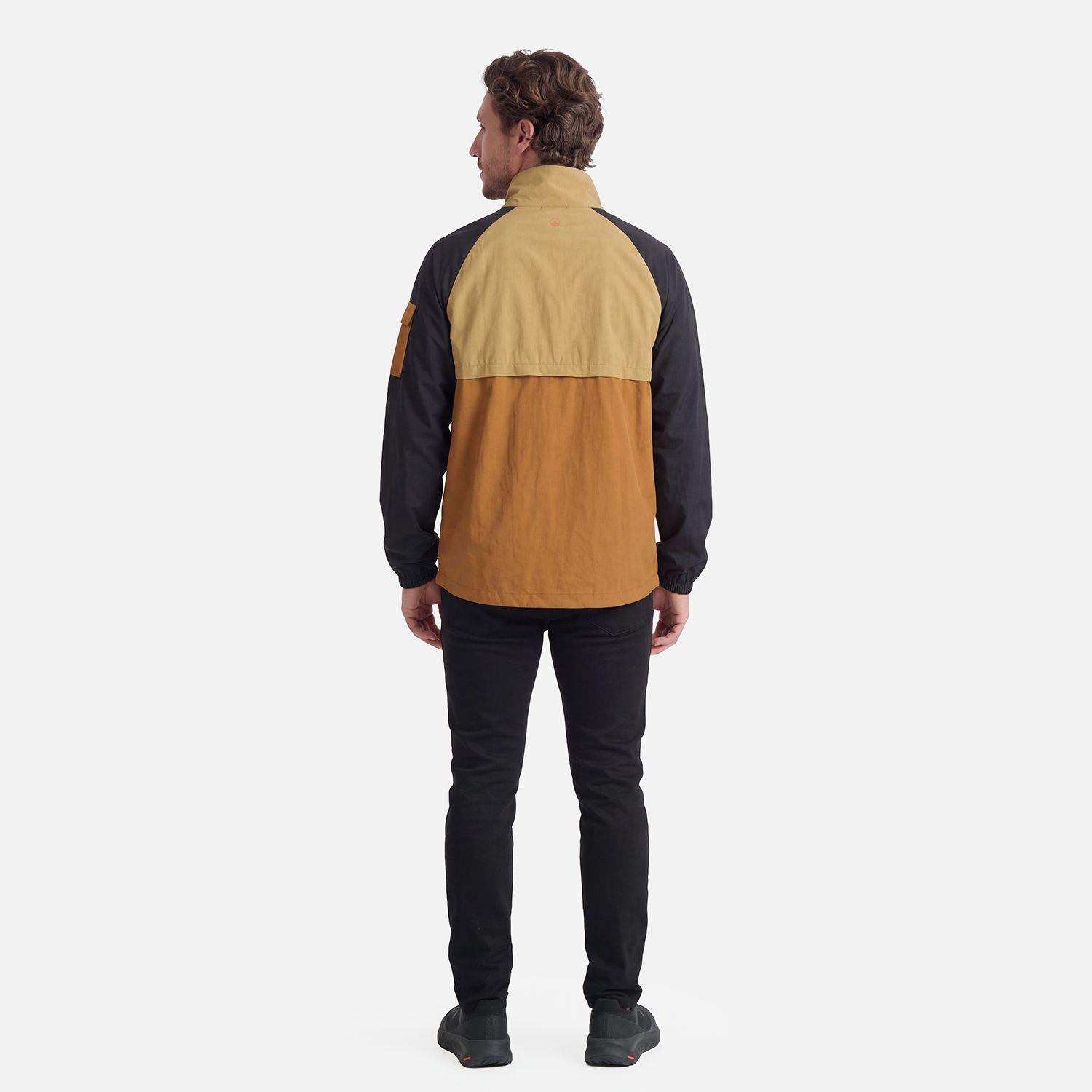 Chaqueta Hombre WindCity WindBreaker 1/4 Zip Jacket Cafe Claro Lippi V27-4