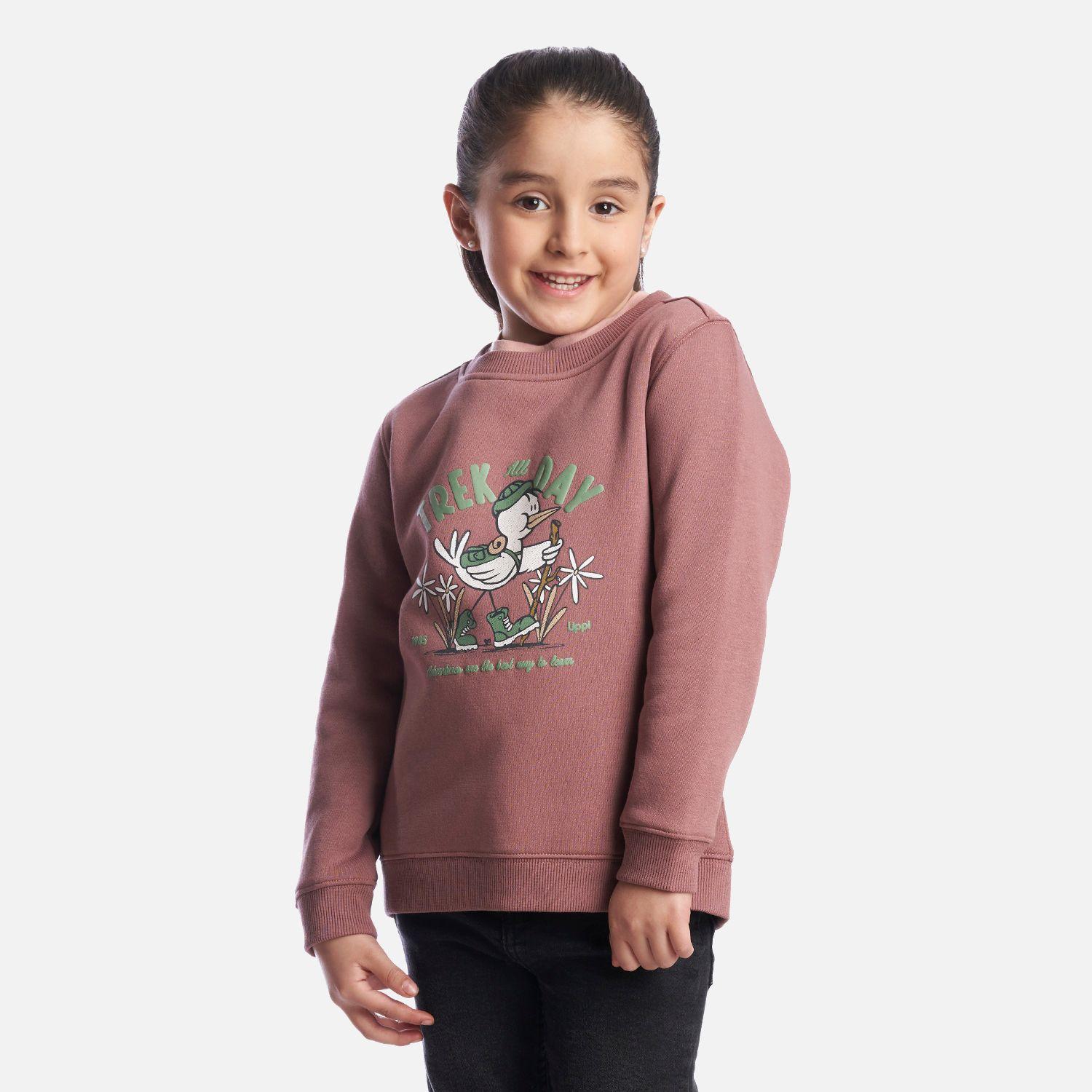 Poleron Niña Insigne Sweatshirt Palo Rosa Lippi-2