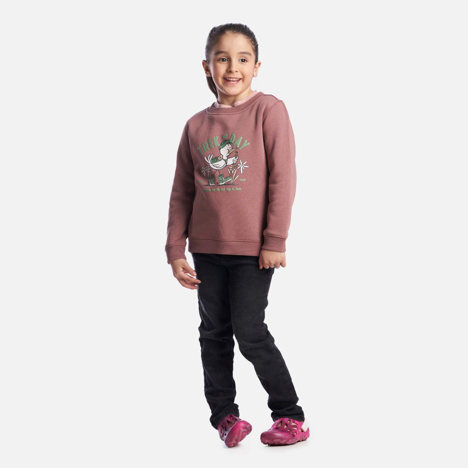 Poleron Niña Insigne Sweatshirt Palo Rosa Lippi-5