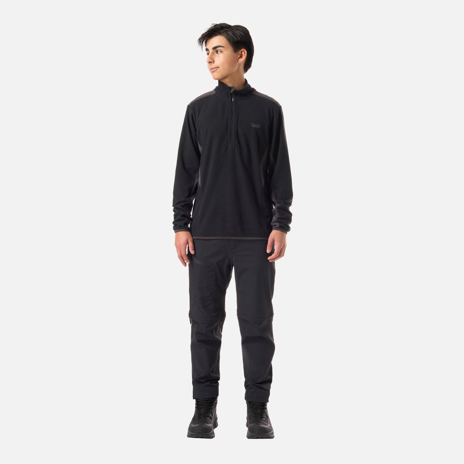 Polerón Teen Boy Mild Nano-F 1/4 Zip Negro Lippi V26-4