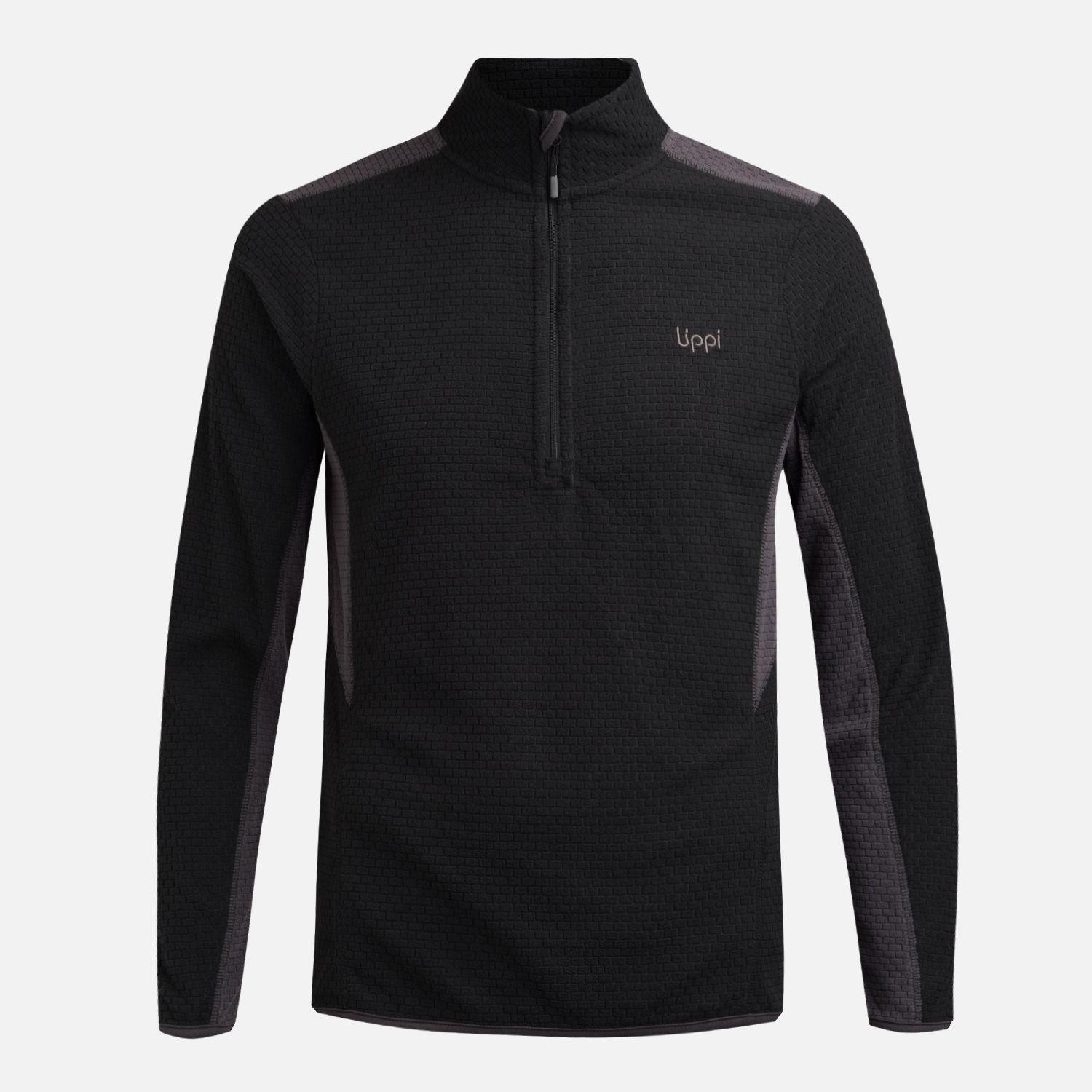 Polerón Teen Boy Mild Nano-F 1/4 Zip Negro Lippi V26-5