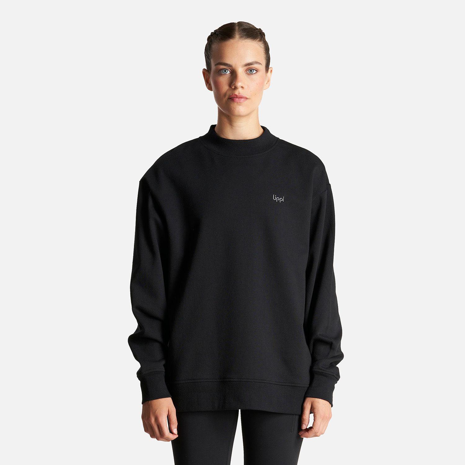 Poleron Mujer Ulmo Crewneck Sweatshirt Negro Lippi-1